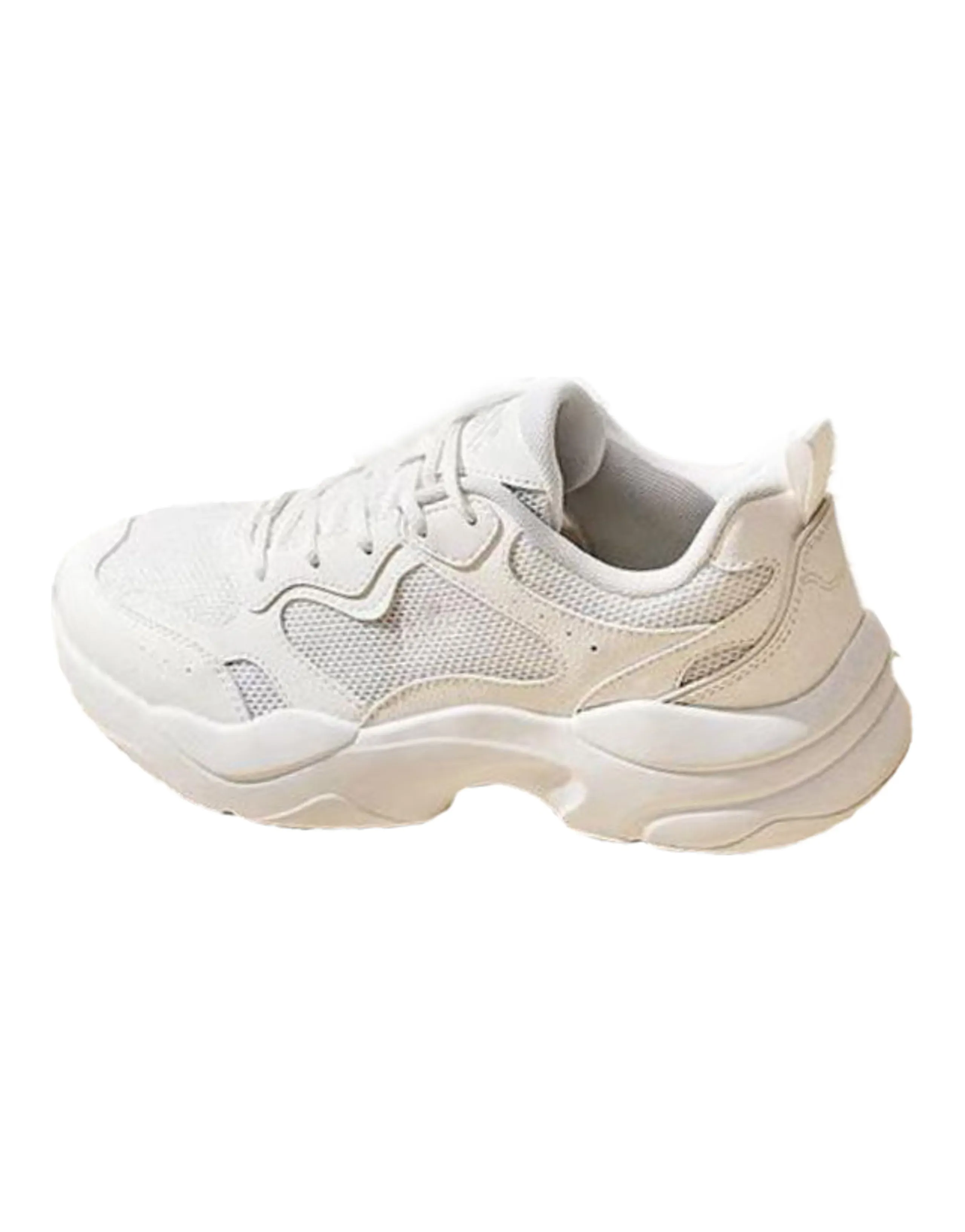 Anta Lifestyle Series Gravity Simple Comfortable Cushioning Anti-Slip Breathable Low-Top Dad Shoes Women's Papyrus White