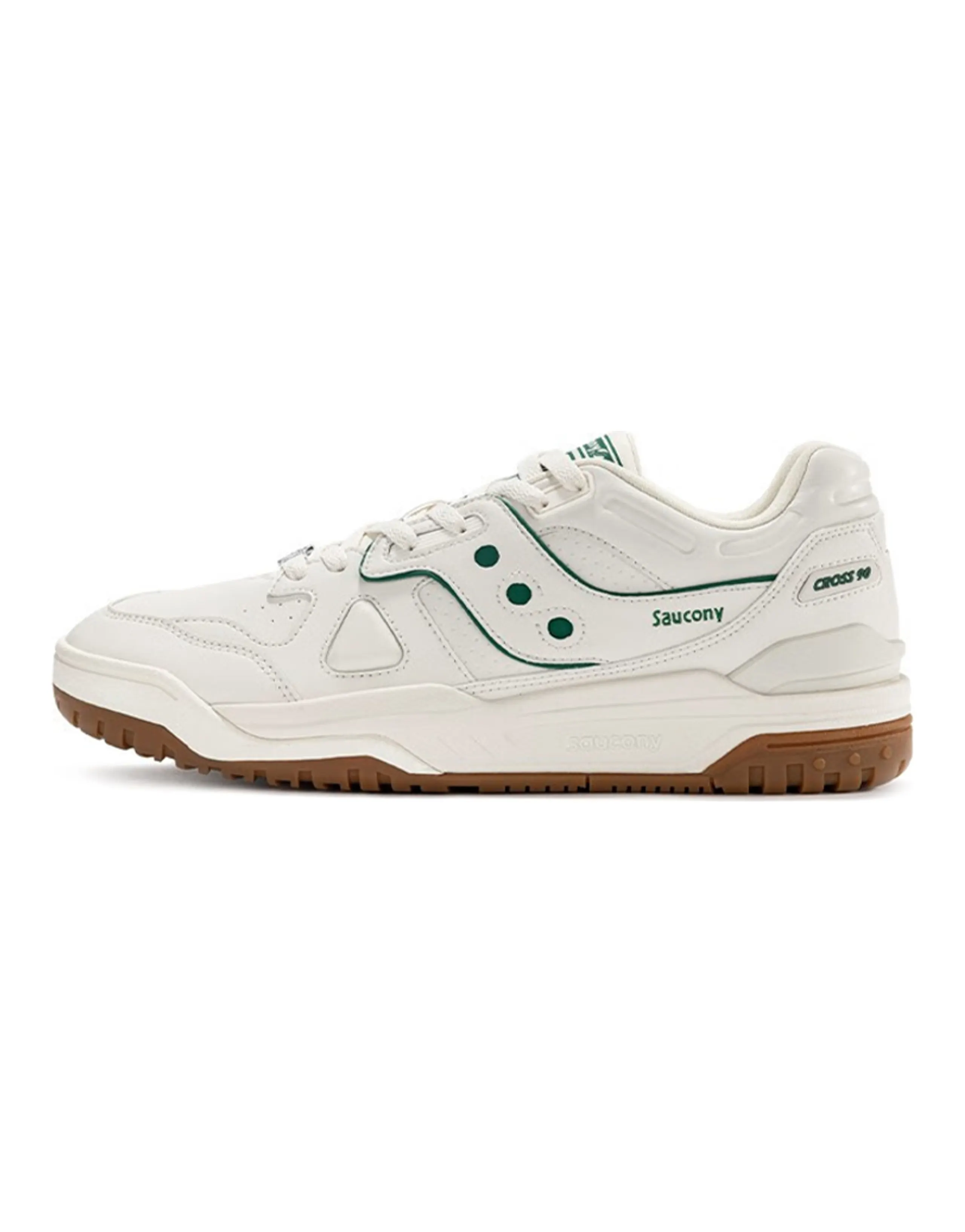 Saucony Cross 90 Low-Top Skateboard Shoes Unisex White Green