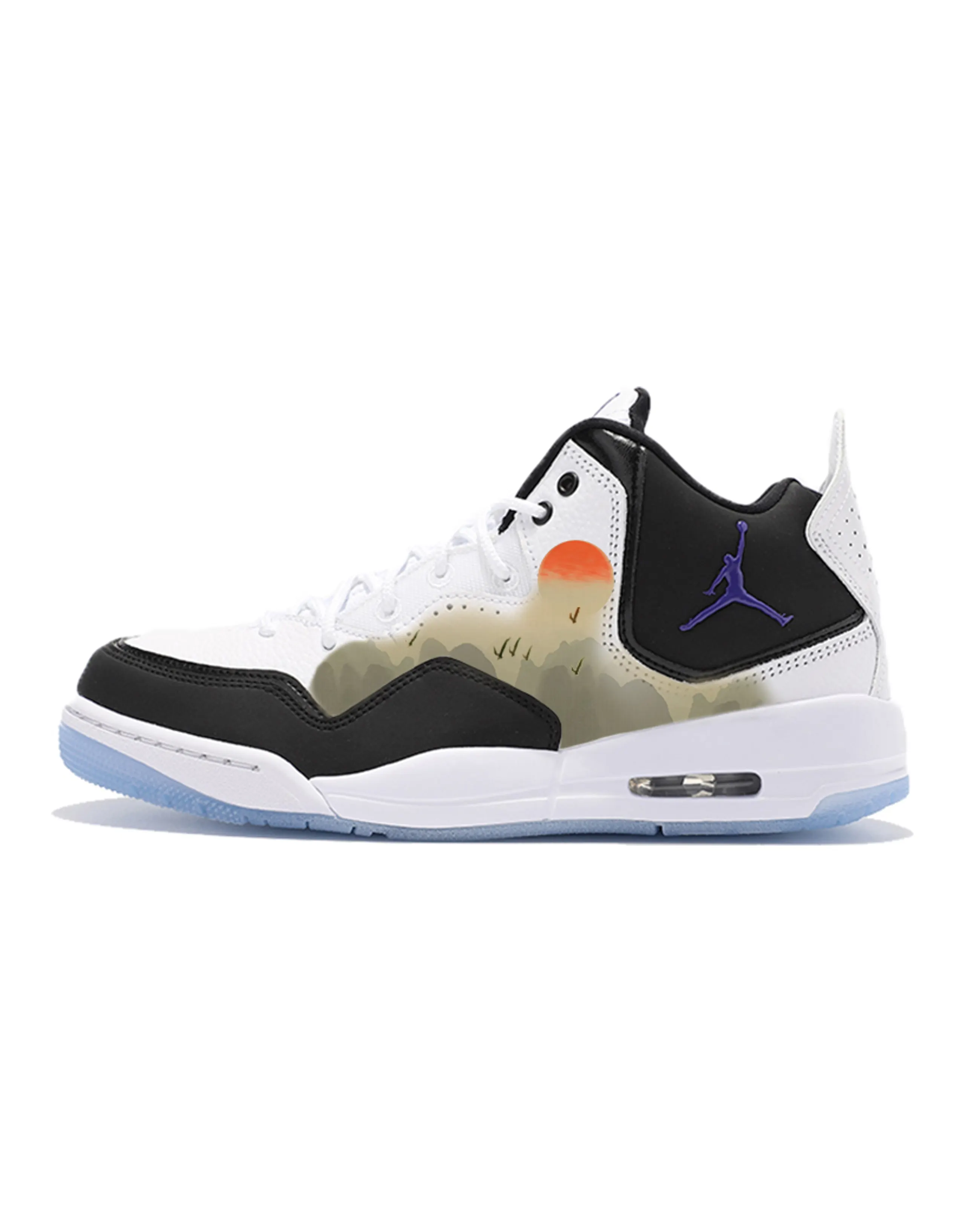 JORDAN Courtside 23 Vintage Basketball Shoes Women's Mid-Top White Black