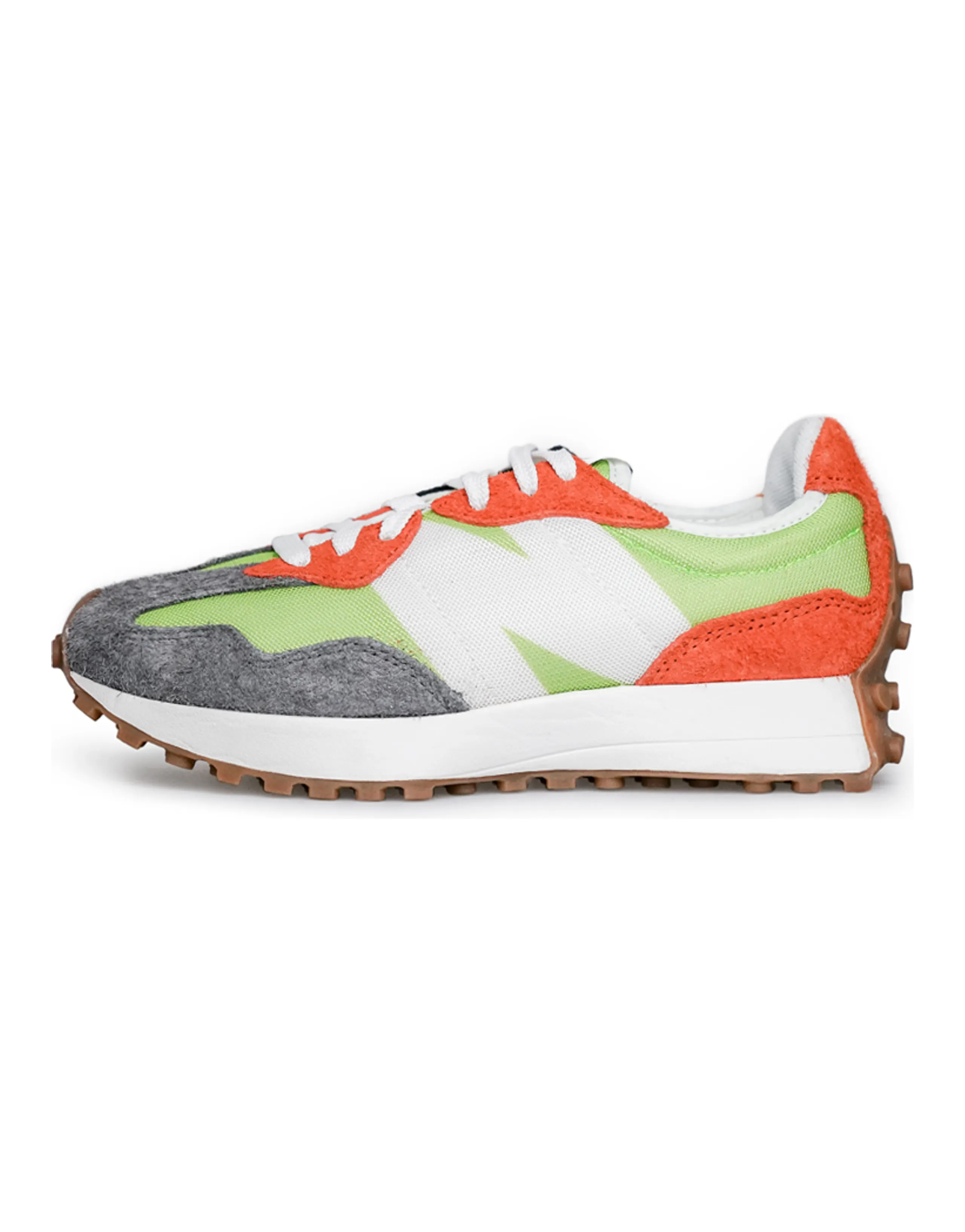 New Balance 327 Lime Green Red Grey