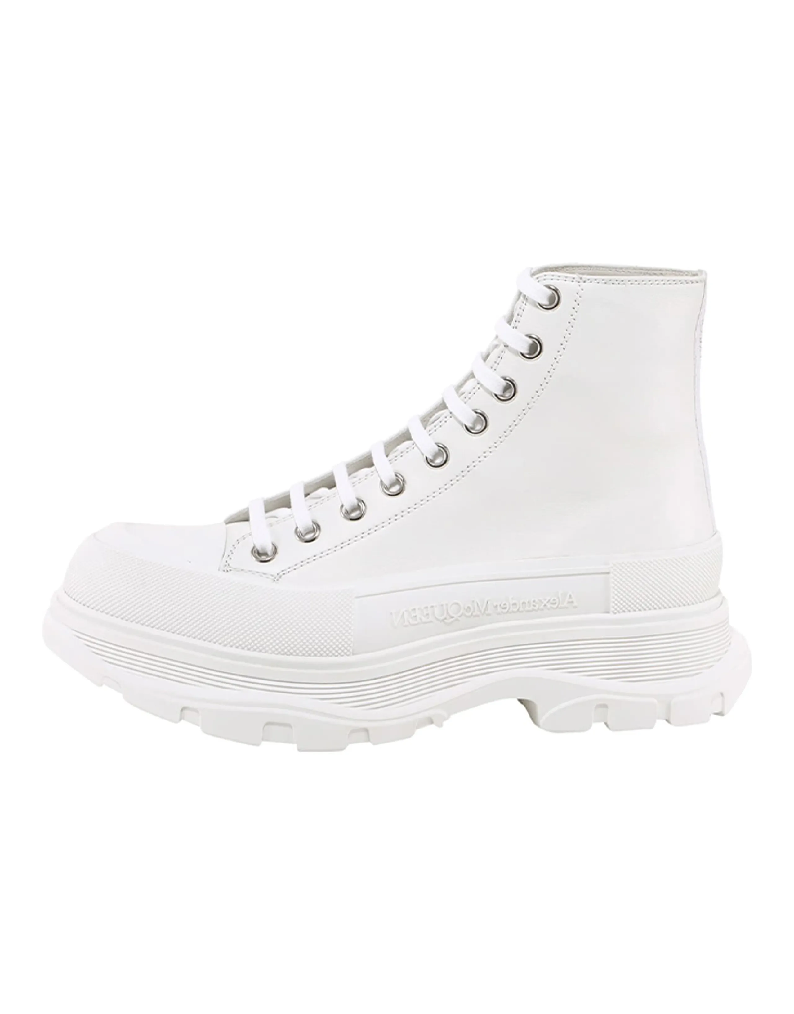 Alexander McQueen Tread Slick Short Martin Boot Men's White