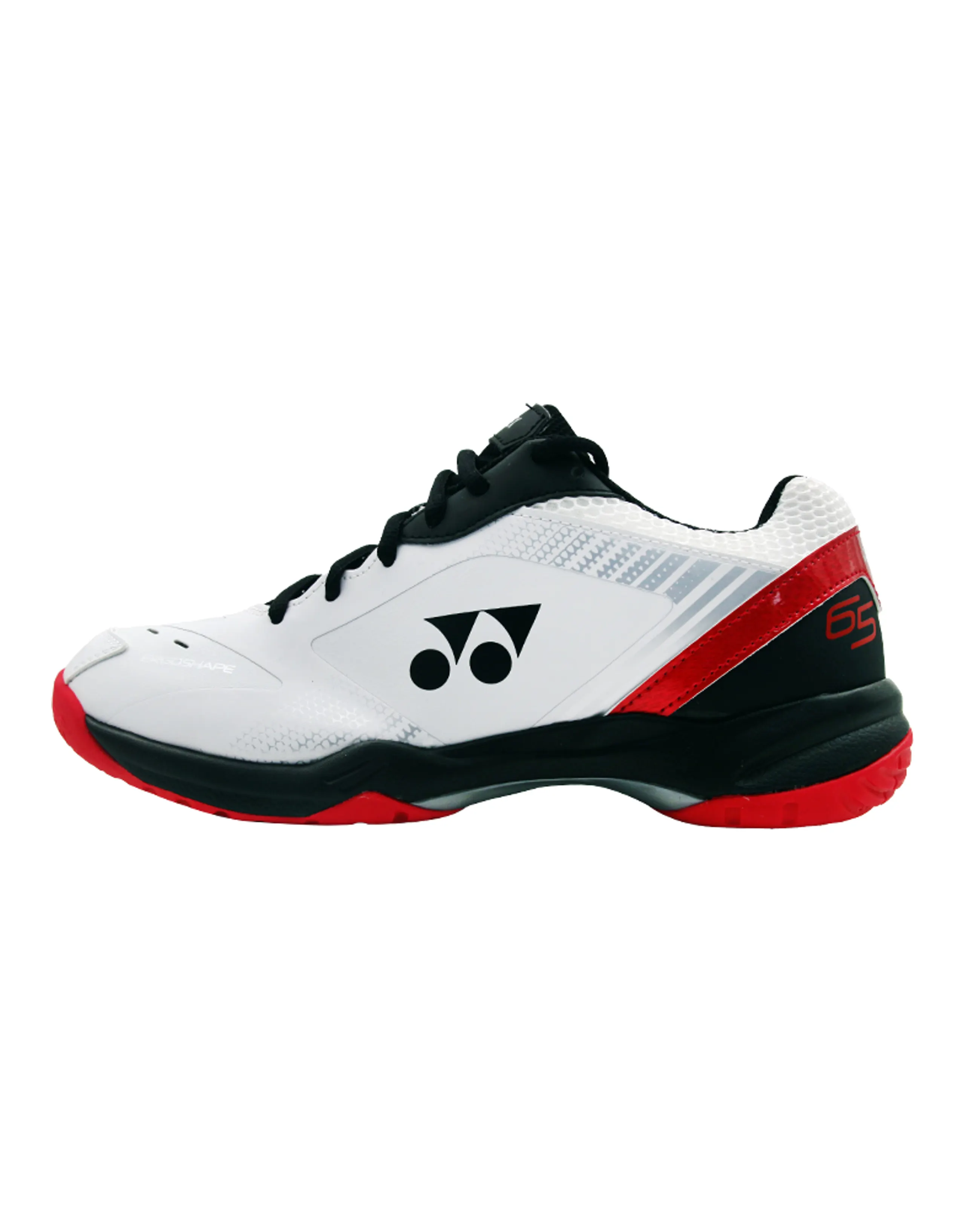 YONEX 65 3 Low-Top Badminton Shoes Unisex White Red