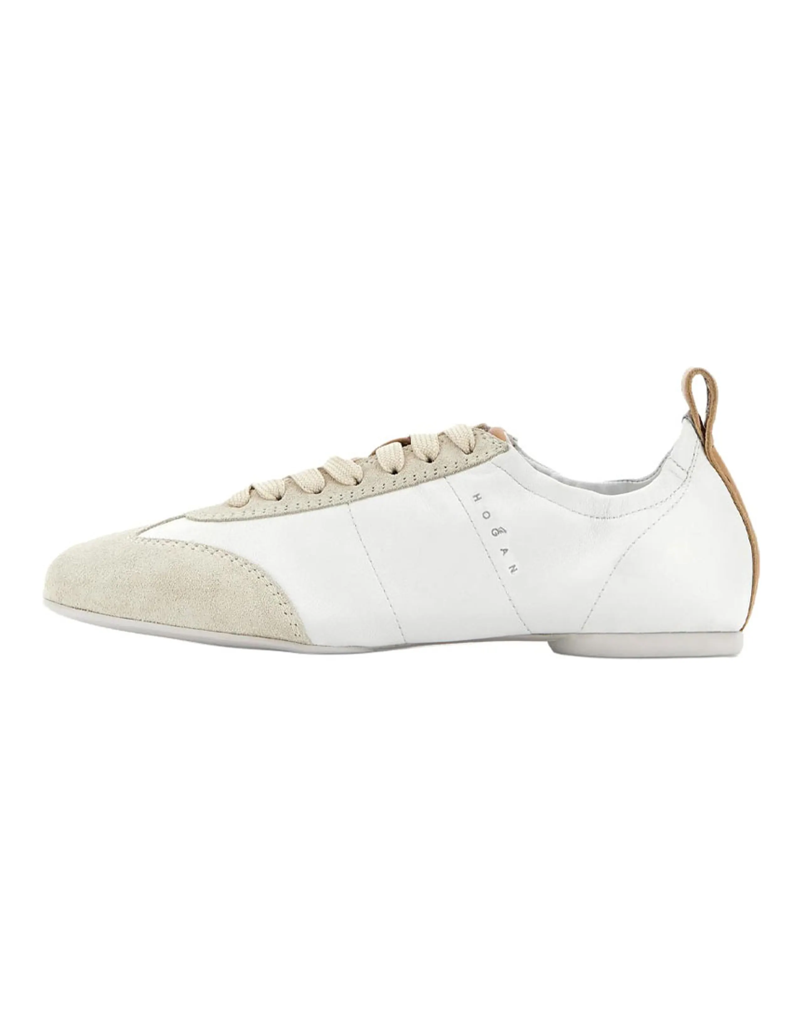 HOGAN H684 Leather Lace-Up Low-Top Casual Shoes Women's White