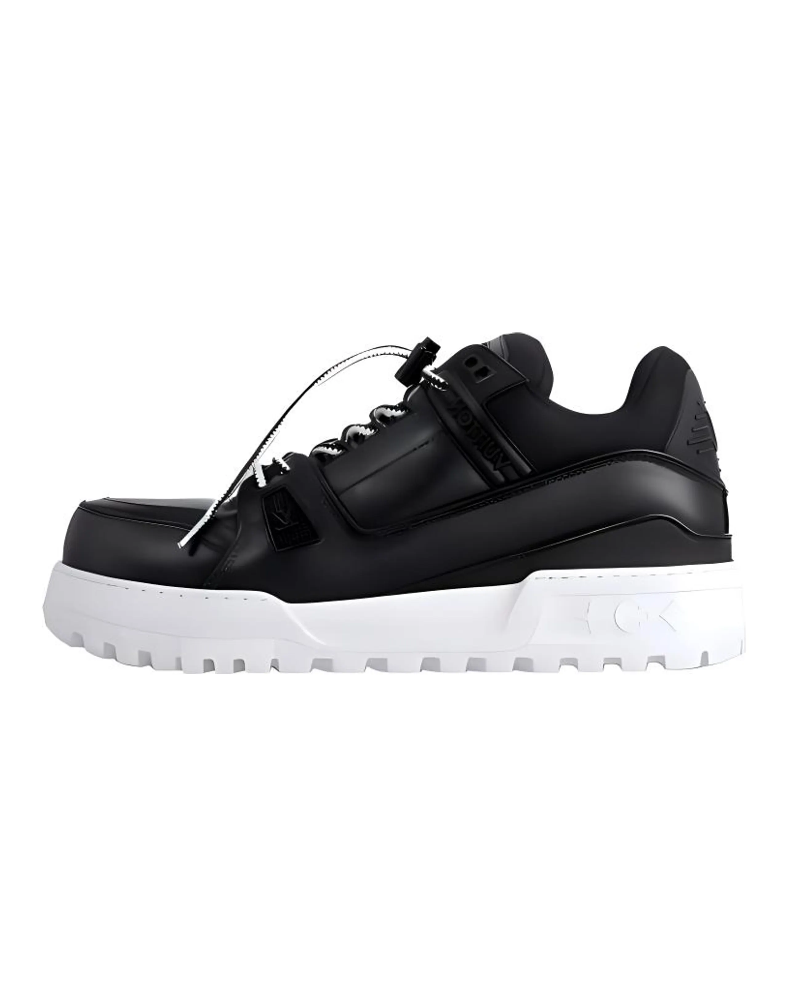 LOUIS VUITTON Trainer Maxi Low-Top Casual Shoes Unisex Black