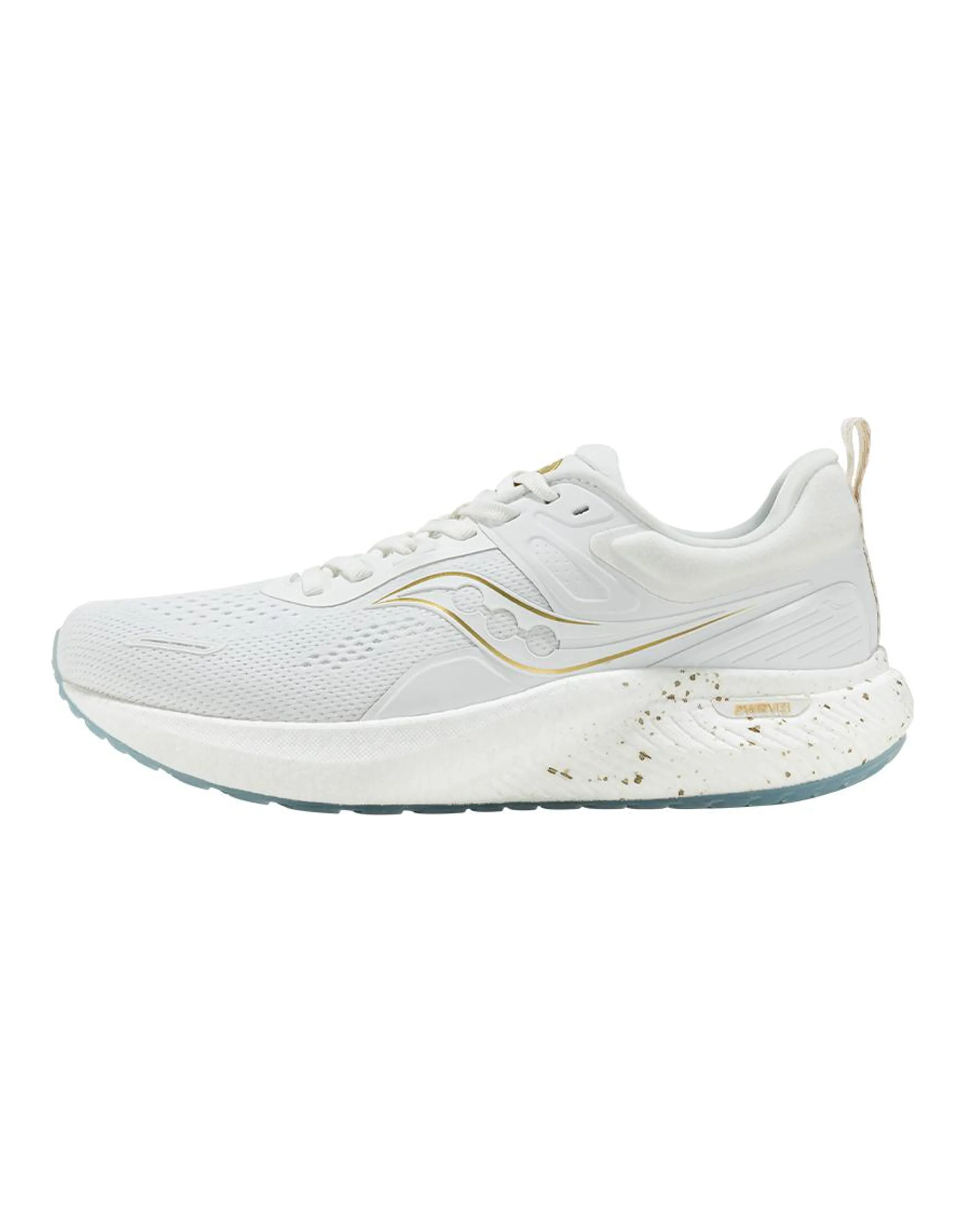Saucony Surge 2 Anti-Slip Wear-Resistant Low-Top Marathon Running Shoes Unisex White Gray