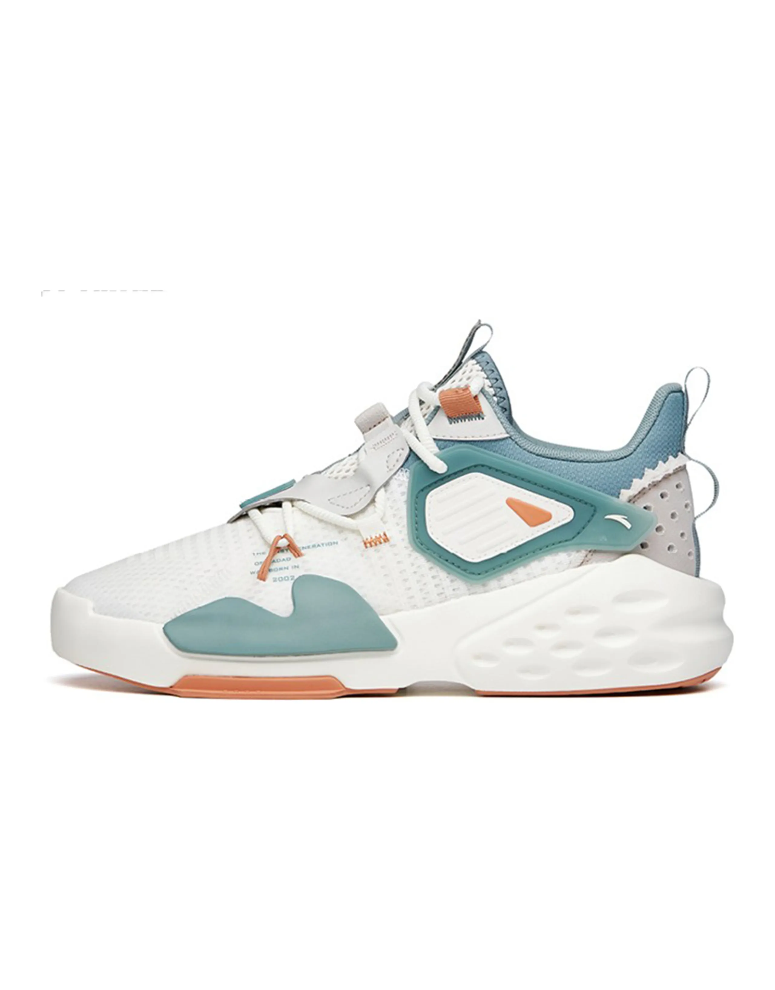 Anta Anti-Slip And Wear-Resistant Breathable Mid-Top Chunky Sneakers Men's White Blue