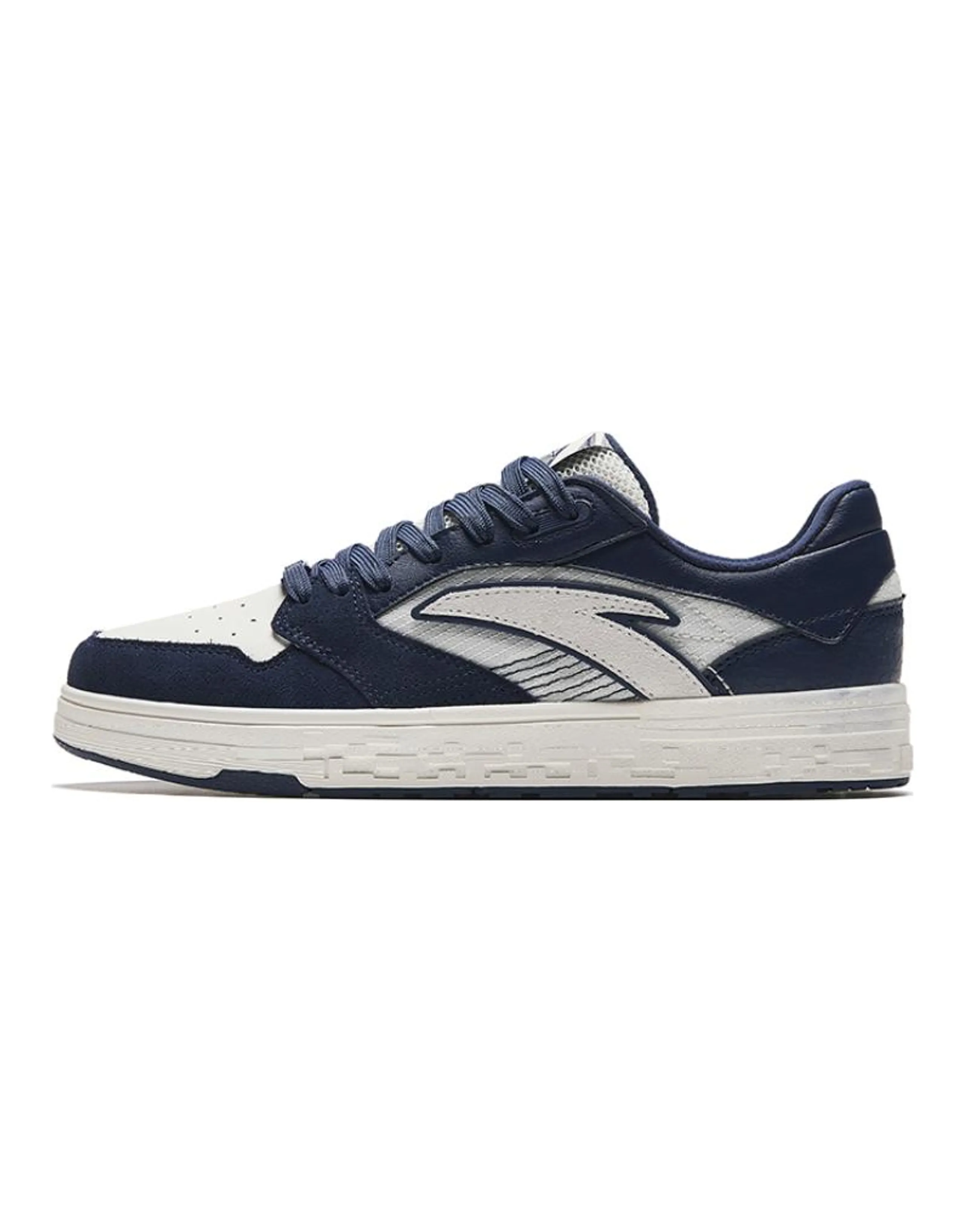 Anta Slip-Resistant Cushioning Low-Top Skateboard Shoes Men's White Blue
