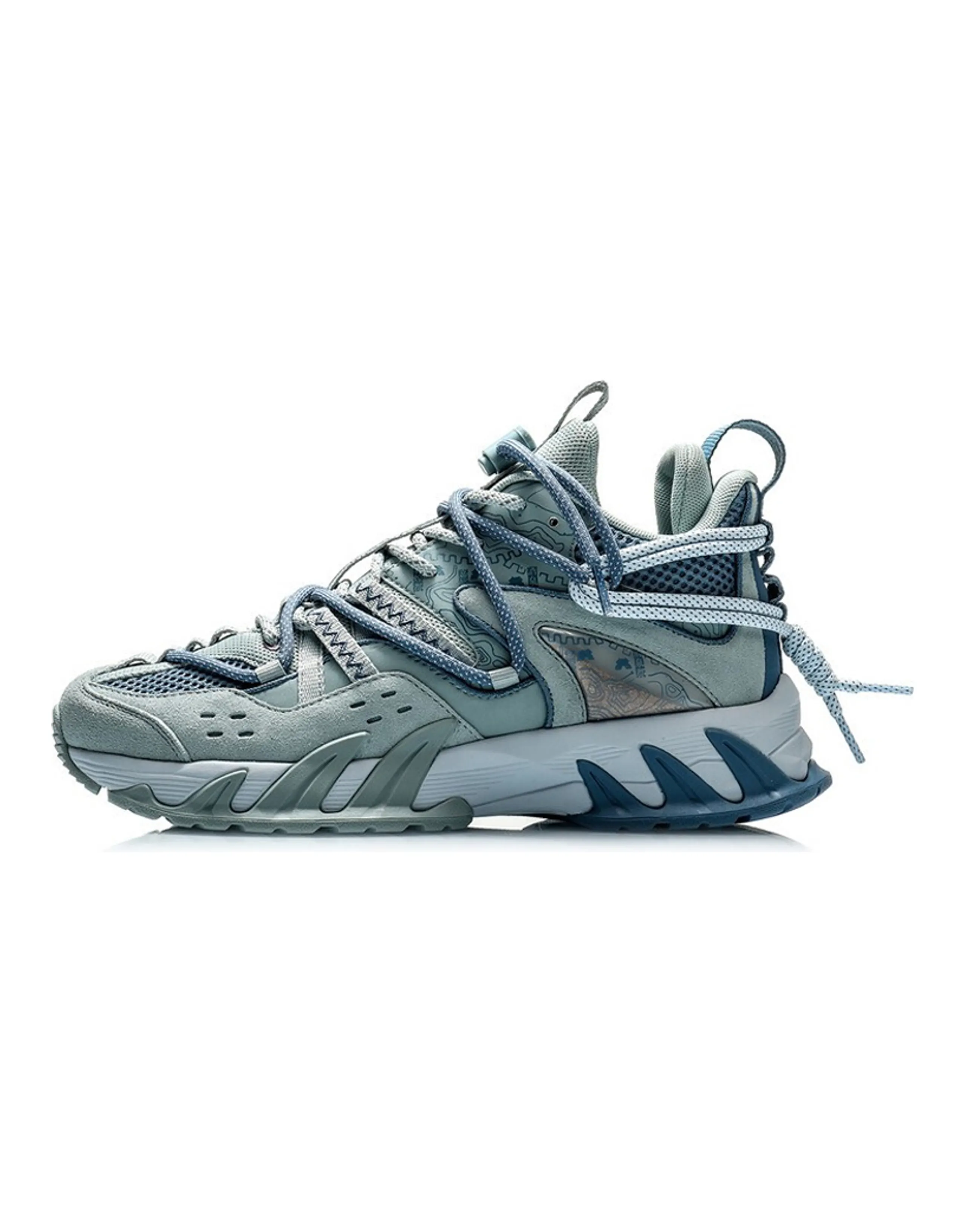LINING Casual Shoes Men Low-Top Misty Gray Green/Nostalgic Blue