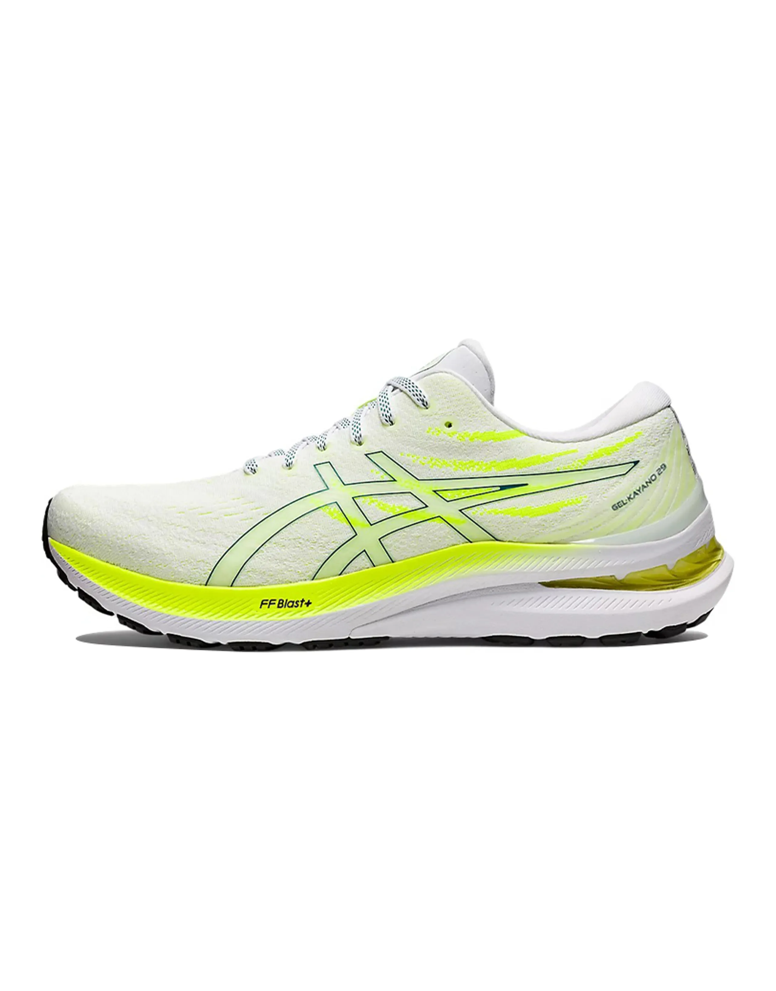 Asics Gel Kayano 29 White Velvet Pine Safety Yellow