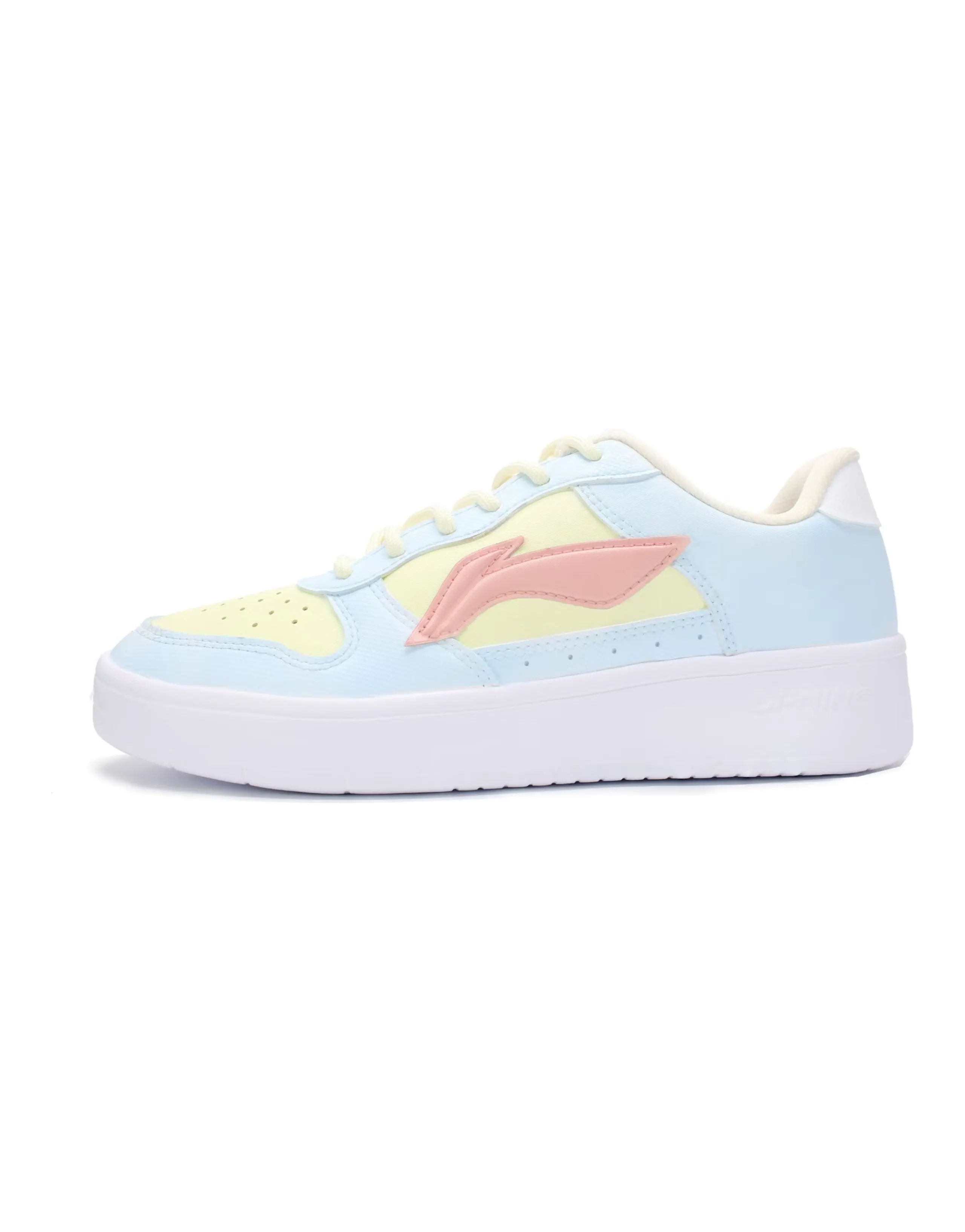 LINING Pontoon Boats Skateboard Shoes Women's Low-Top Blue/Yellow/Pink