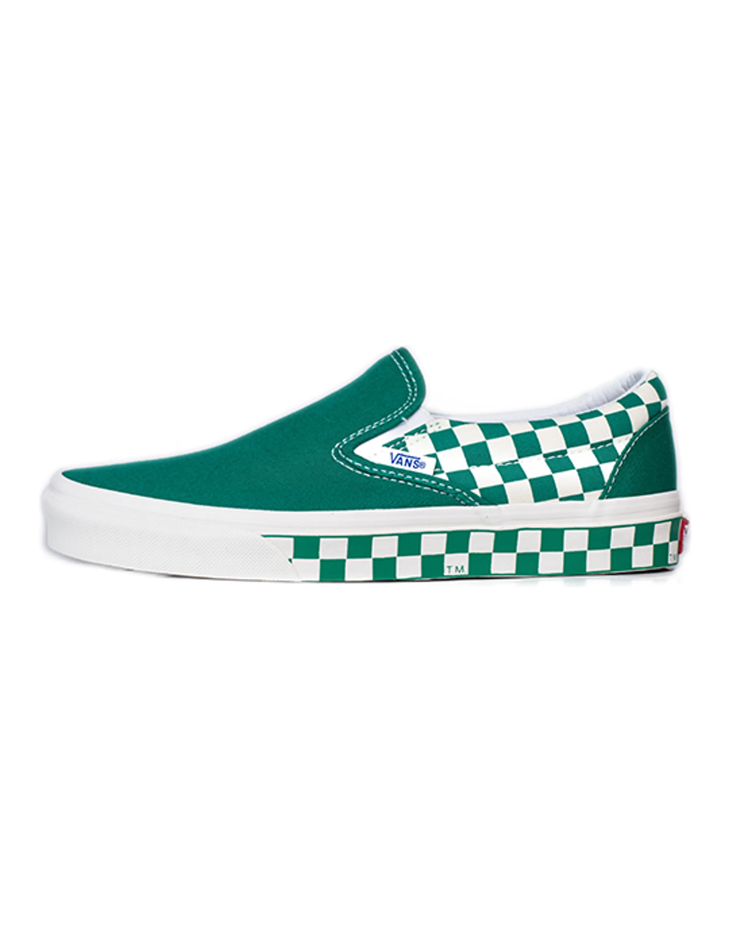 Vans Classic Slip On 'Sidewall Check   Ultramarine Green'