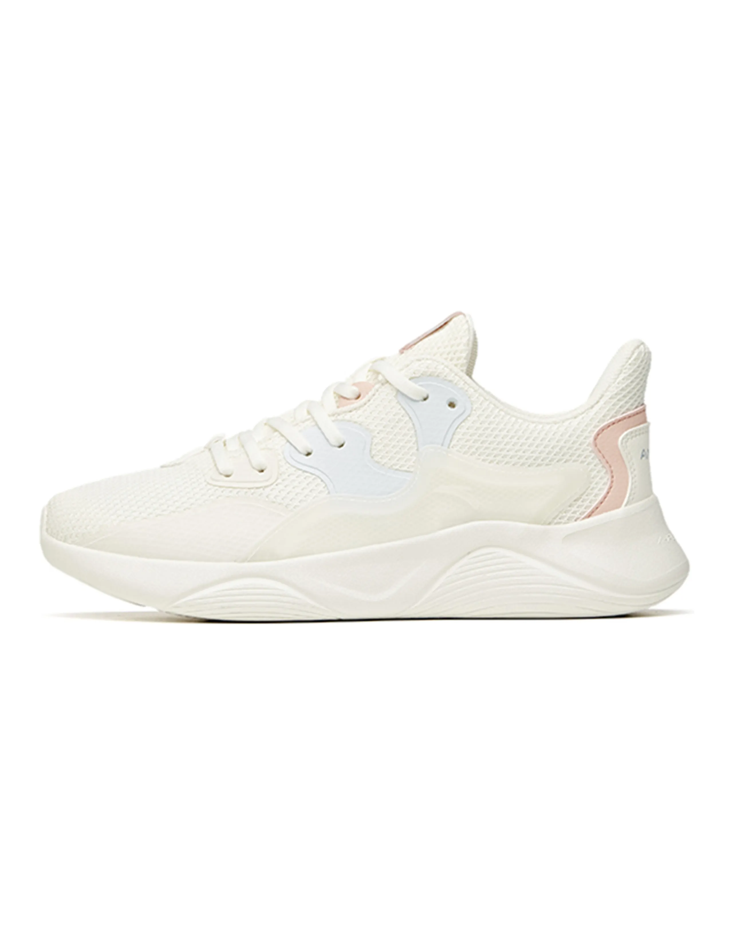 Anta Cushioning Slip-Resistant Lightweight Coverage Balance Low-Top Casual Shoes Women's White Gray