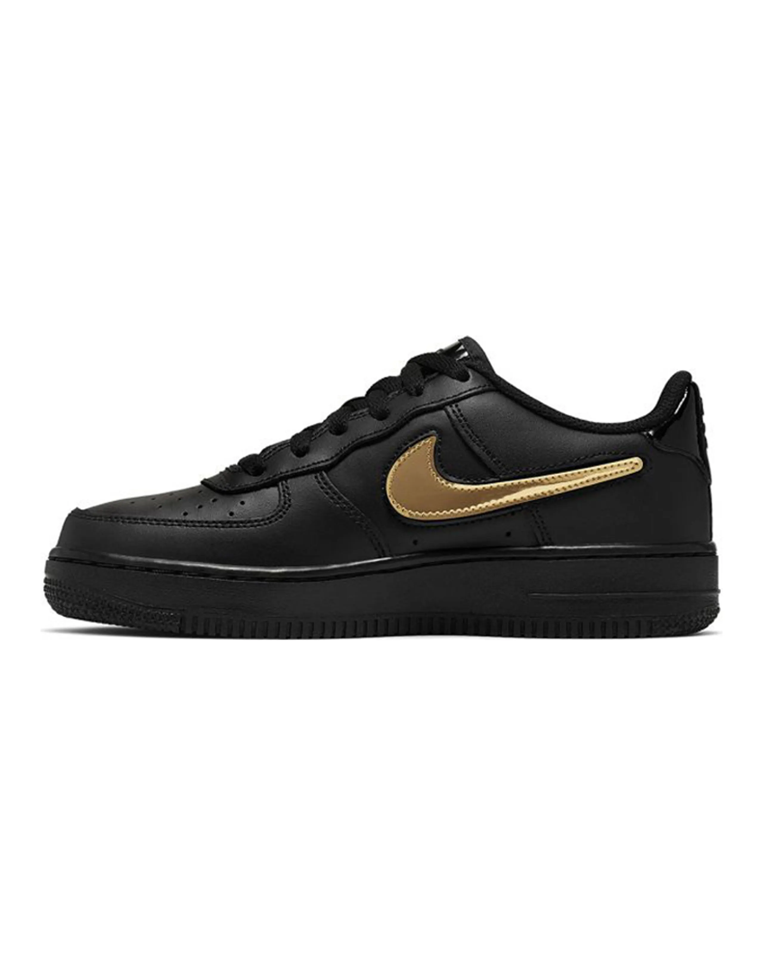 Nike Air Force 1 LV8 3 'Removable Swoosh - Black' GS