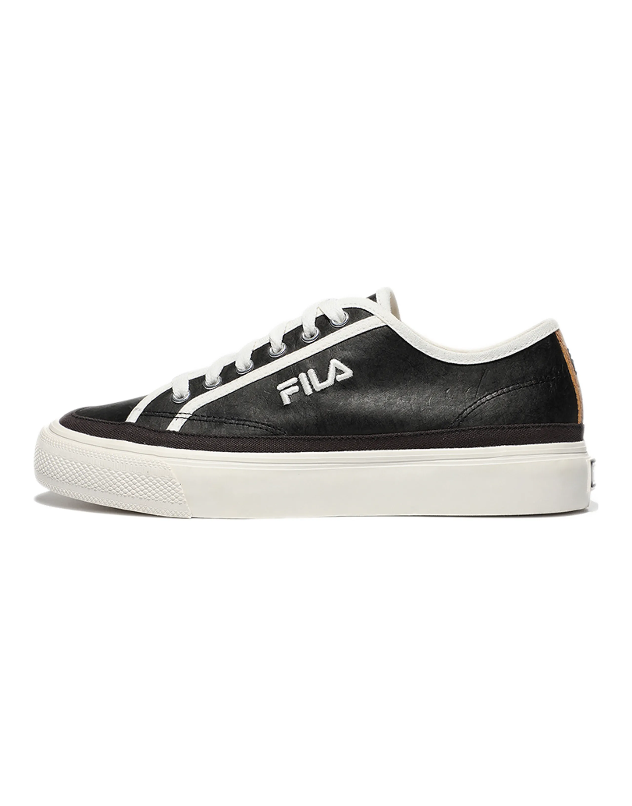 FILA Earth Touch Low-Top Skateboard Shoes Unisex Black White Korean Style