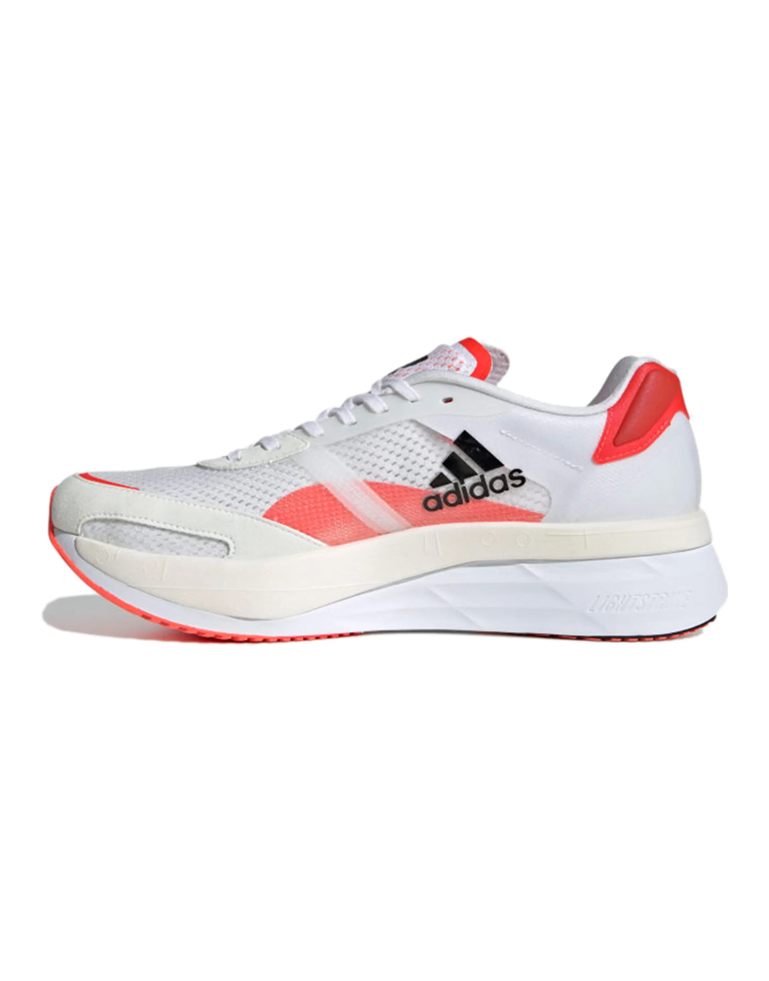 Adidas Adizero Boston 10 White Black Solar Red