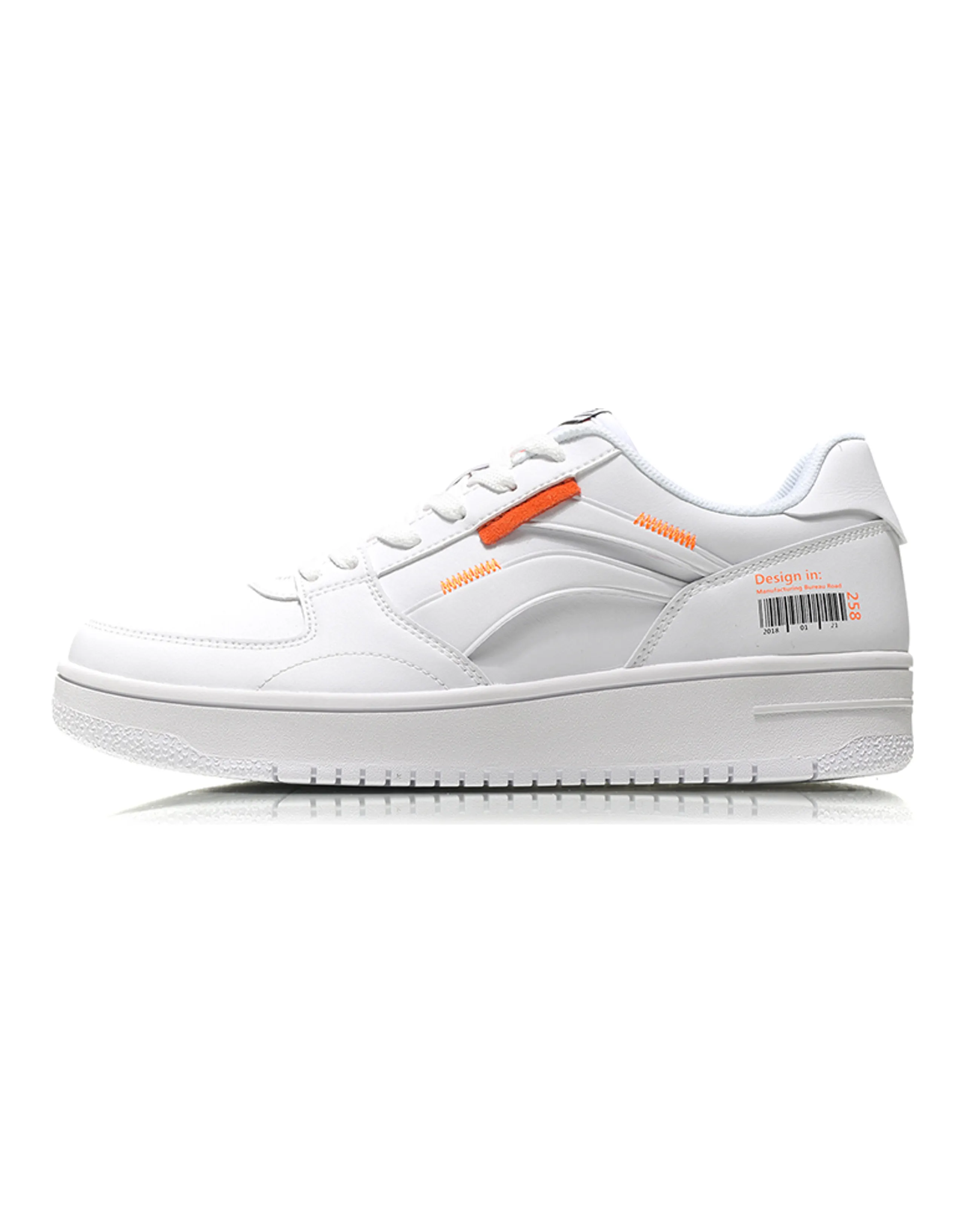 LINING Skateboard Shoes Men Low-Top White/Orange