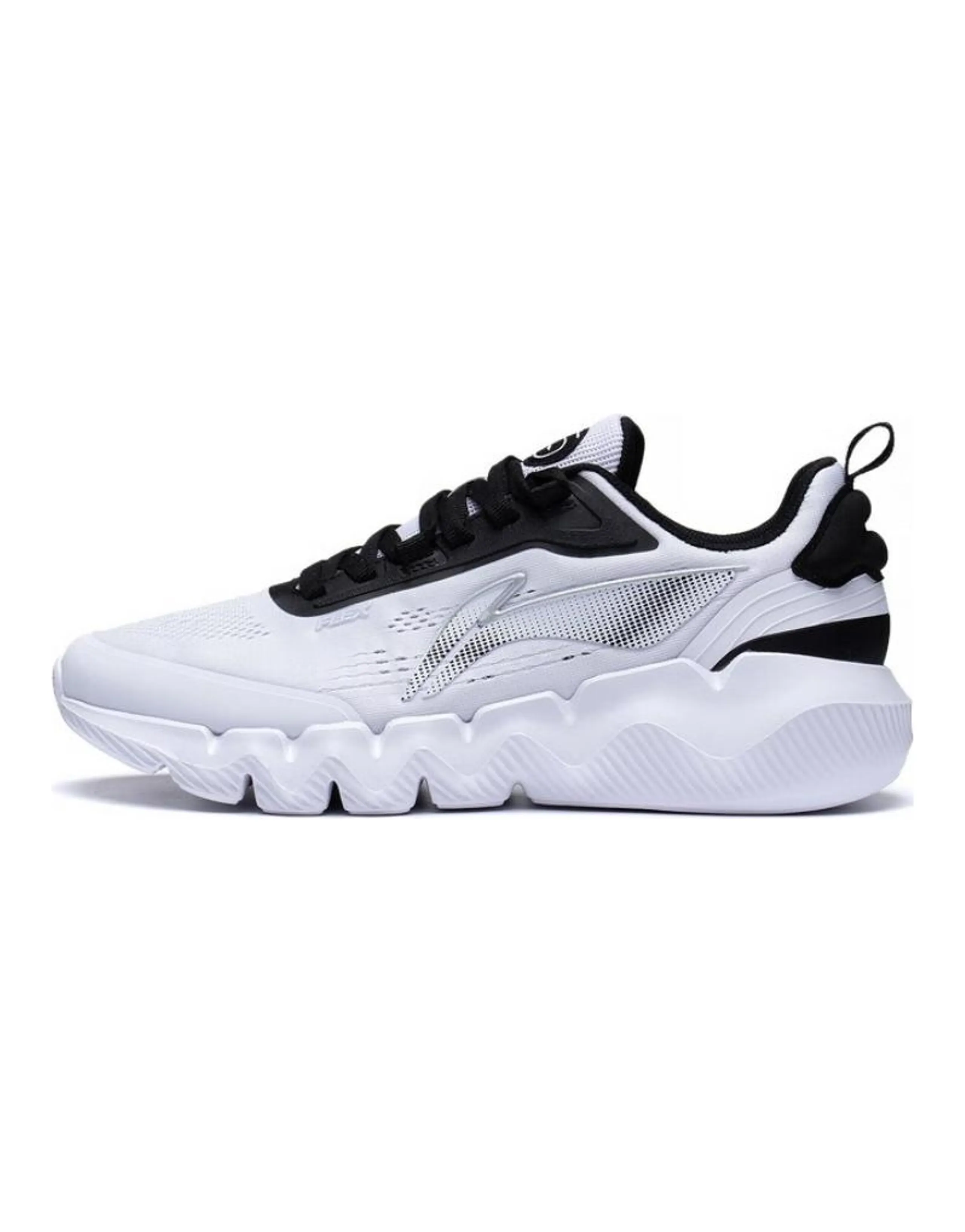 LiNing LN Fle Anti-Slip Wear-Resistant Low-Top Sports Casual Shoes Men's White Black