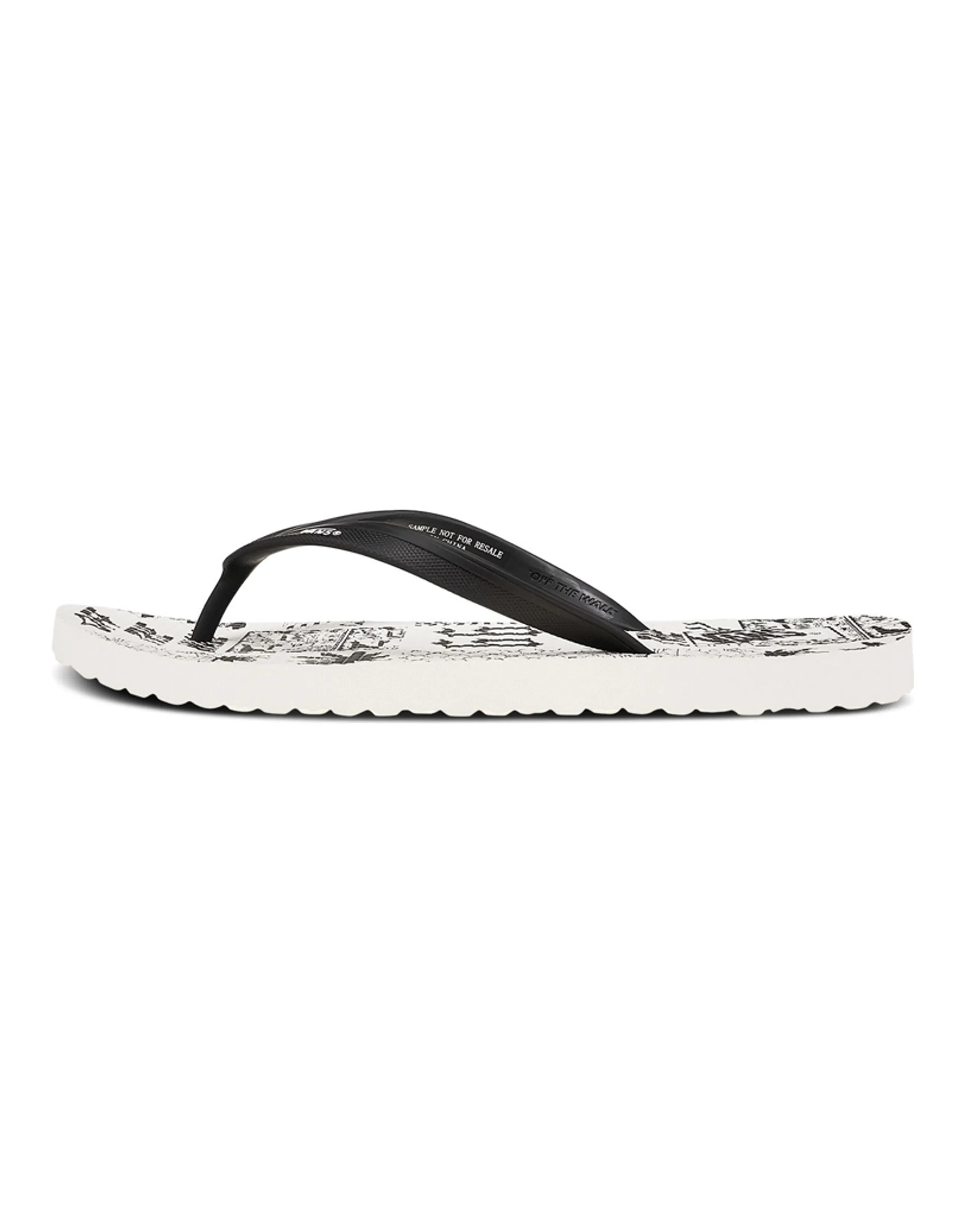 Vans Makena Fashion Unisex Black White Slippers 'Black White'