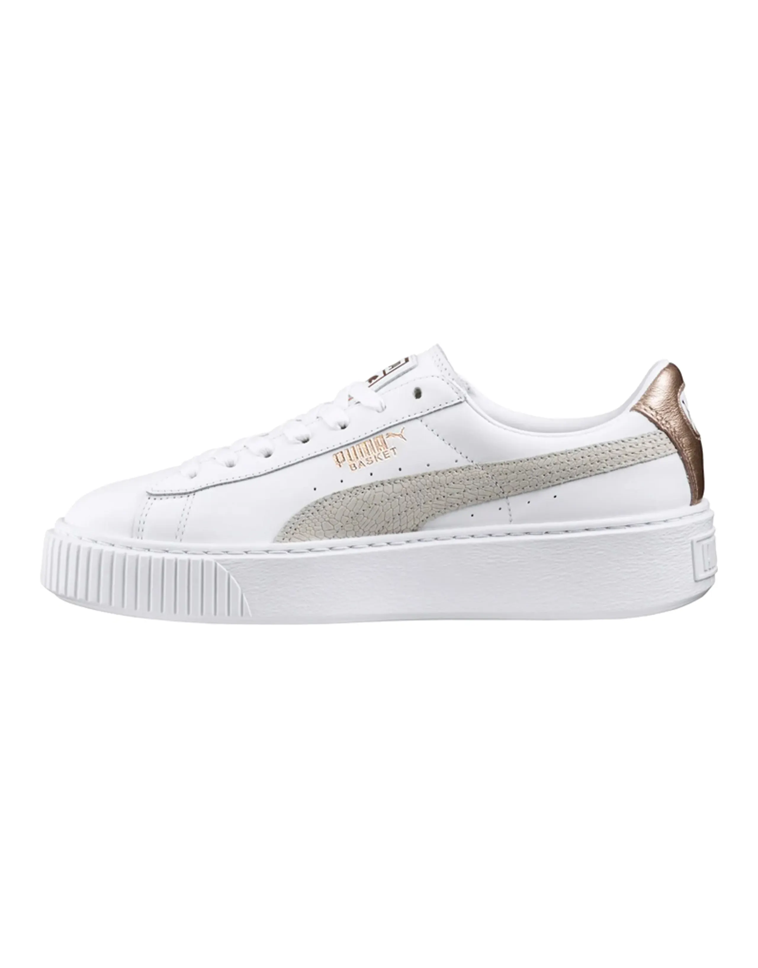 PUMA Basket Platform Euphoria Rg 'White Gray Gold' Women's
