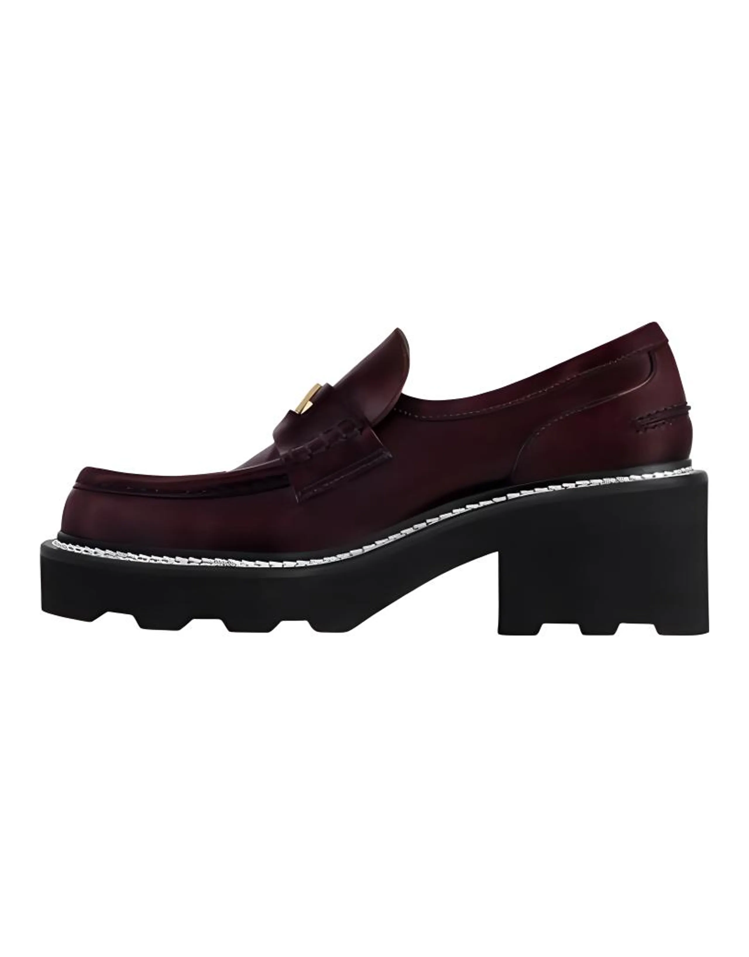 LOUIS VUITTON Beaubourg Loafers 4cm Women's Red