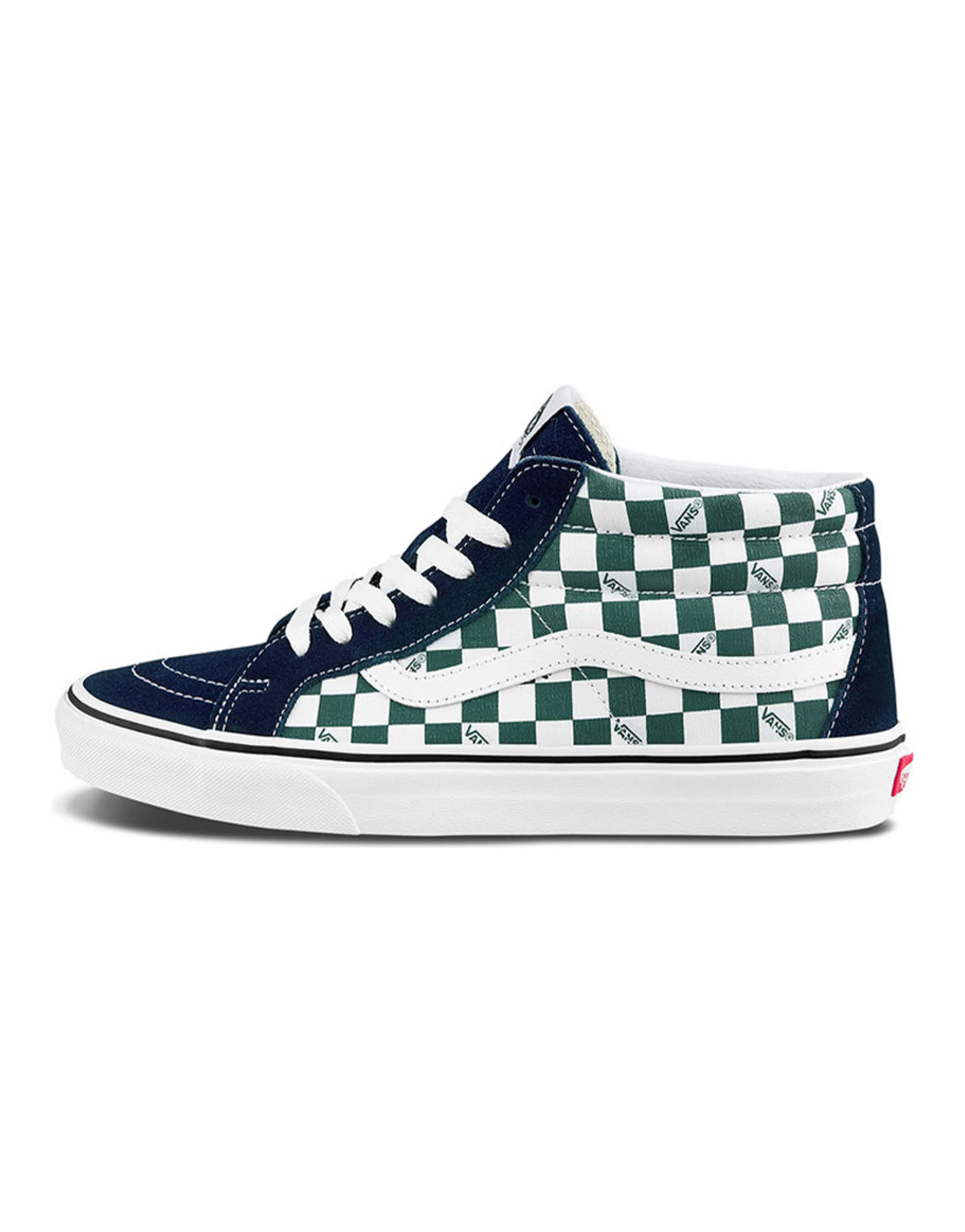Vans Sk8 mid Checkerboard Green/White