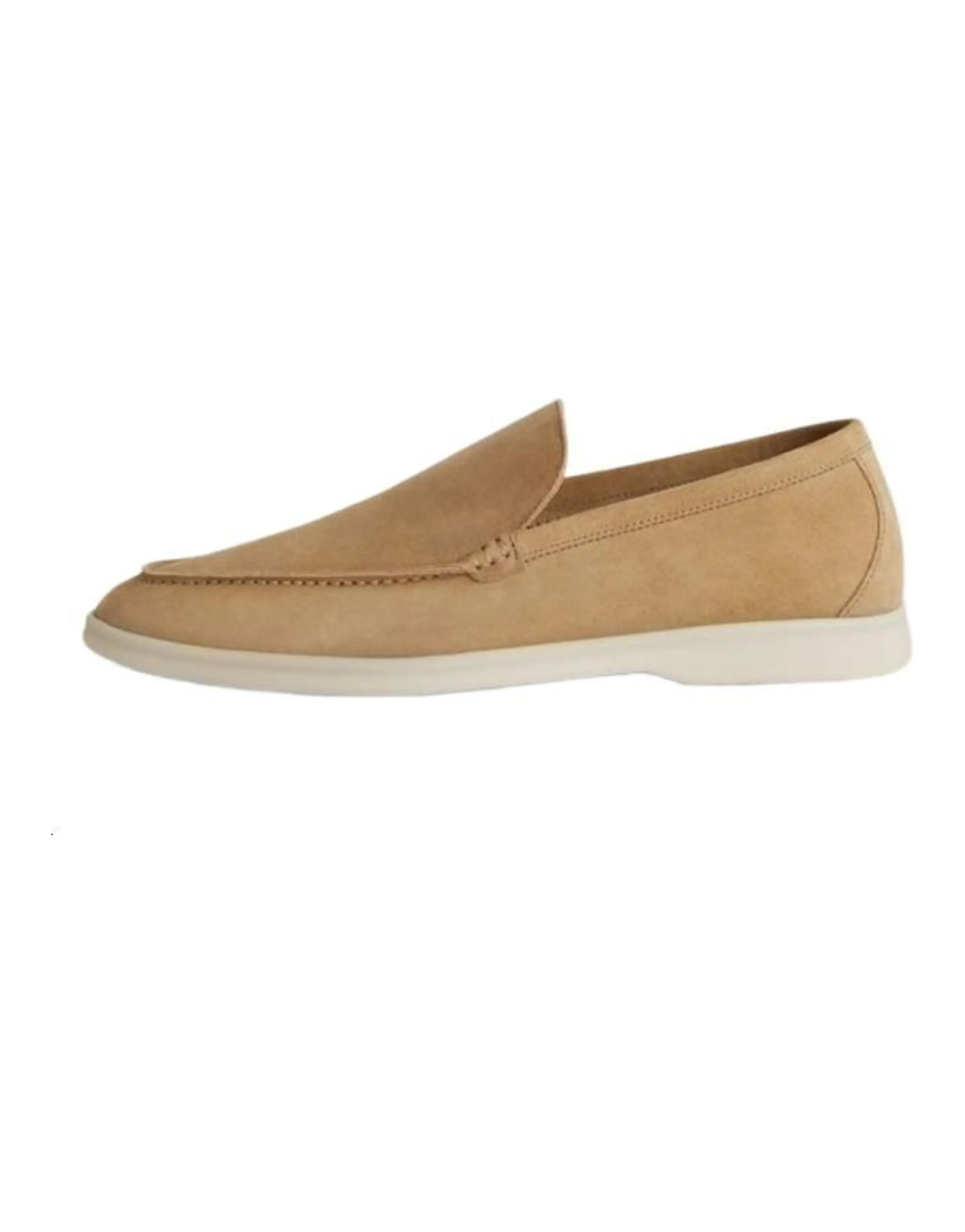 Loro Piana Summer Walk Loafers Men's Light Wood Smoke