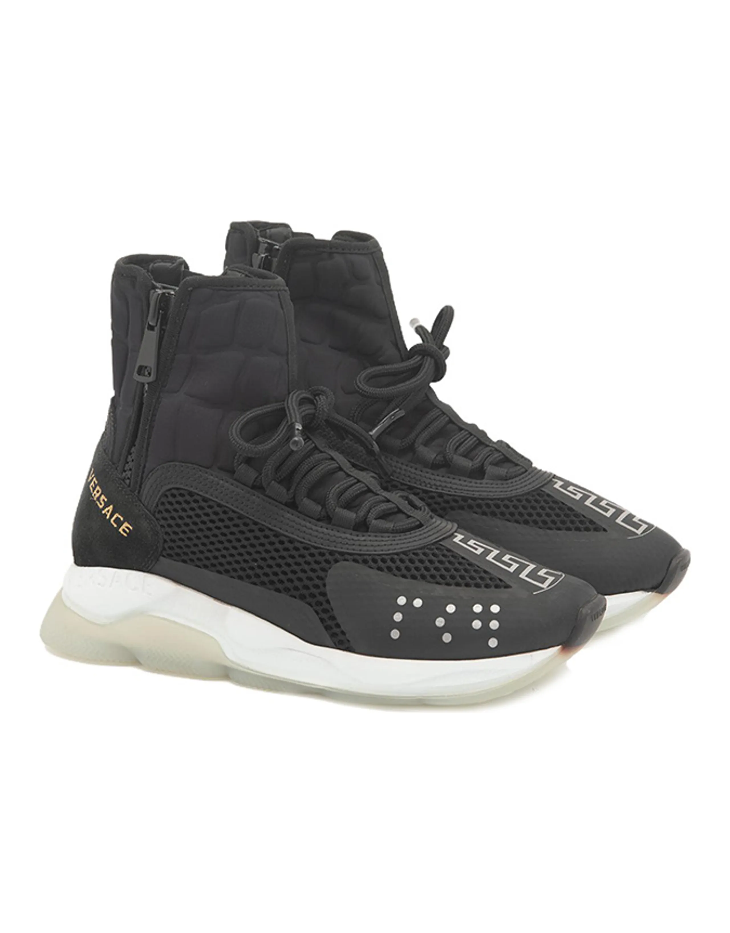 VERSACE Cross Chainer High Black White