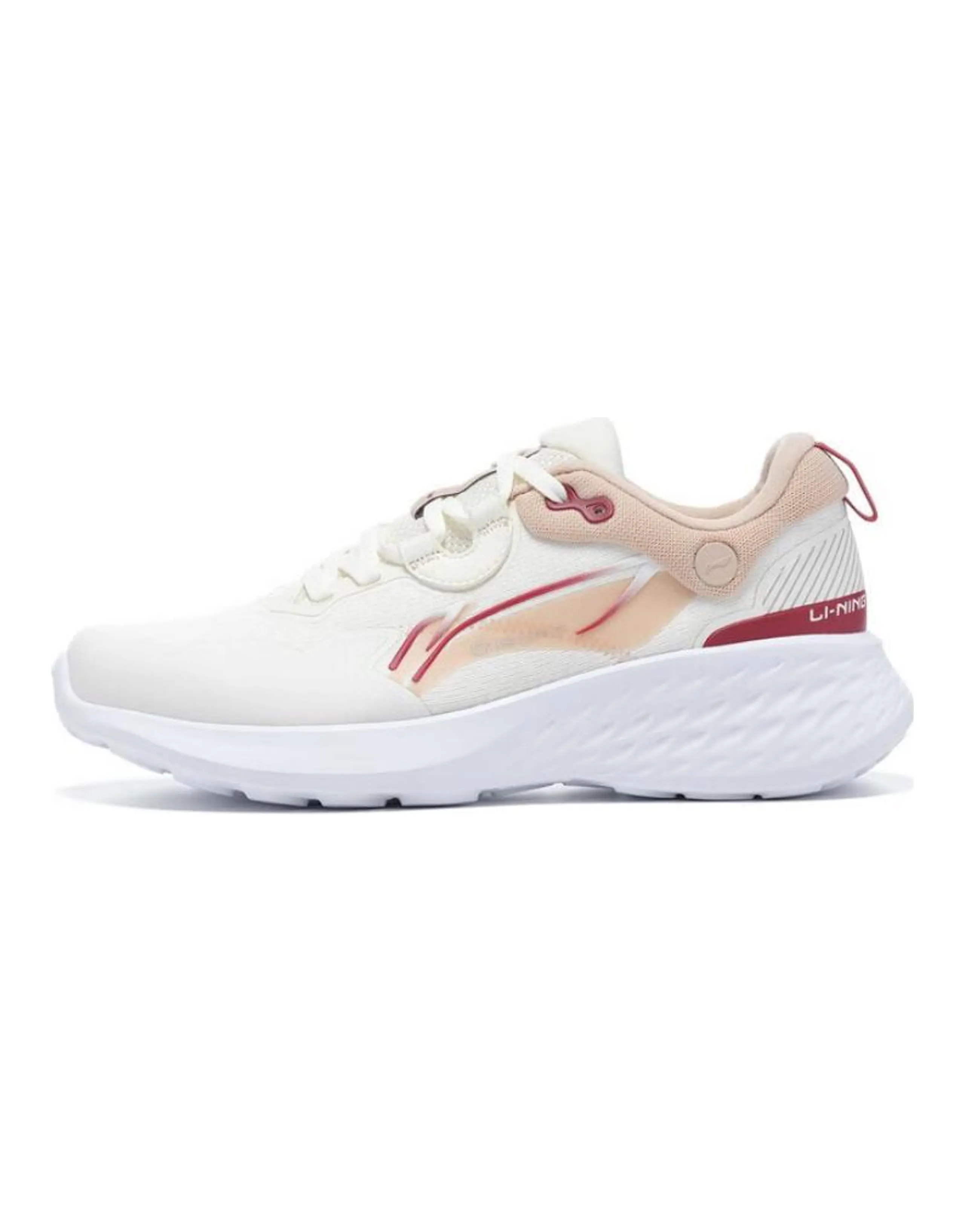 LiNing Soft Element Durable Breathable Low-Top Sports Casual Shoes Women's White Umber