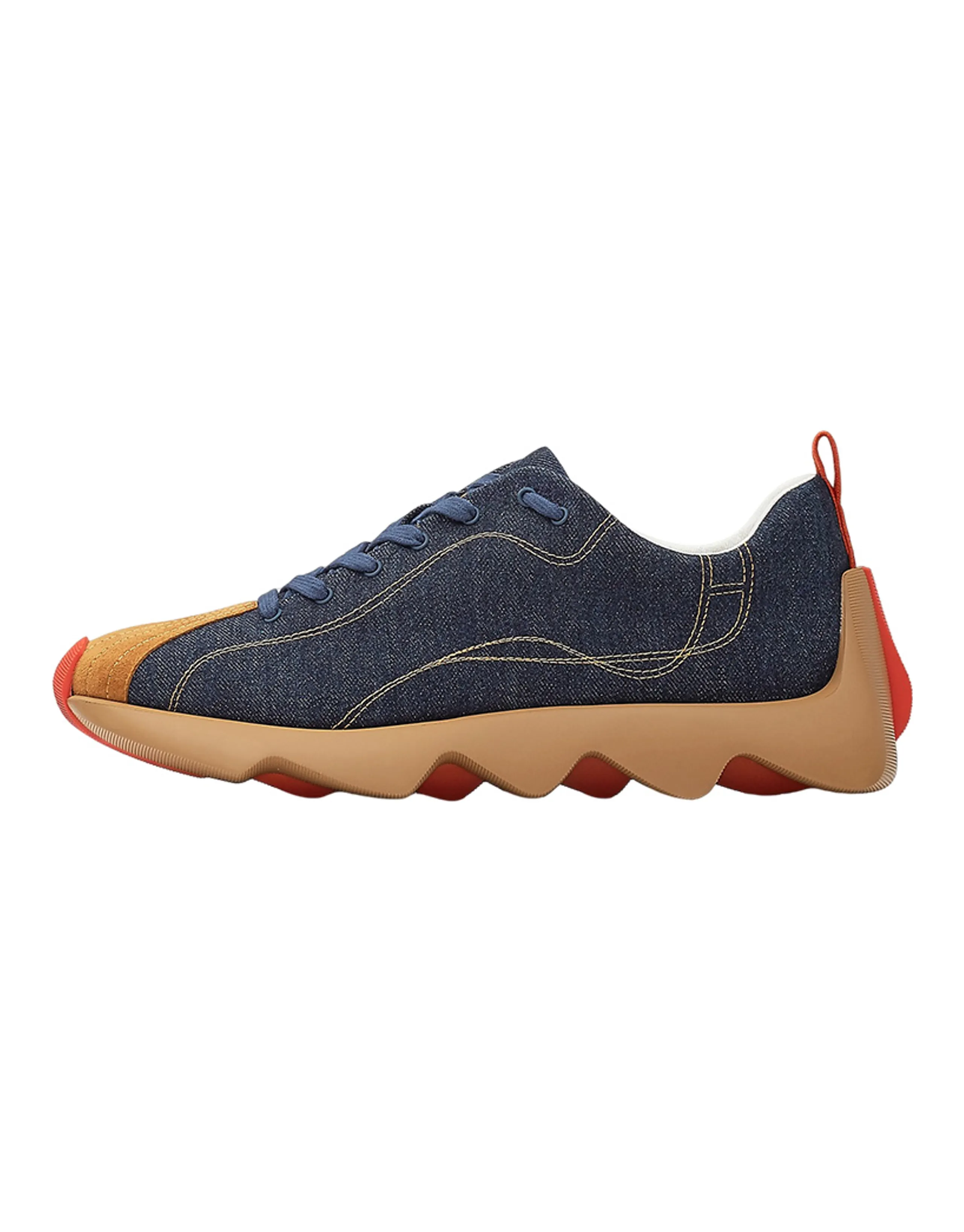 HERMES Envol Low-Top Casual Shoes Men's Blue Black