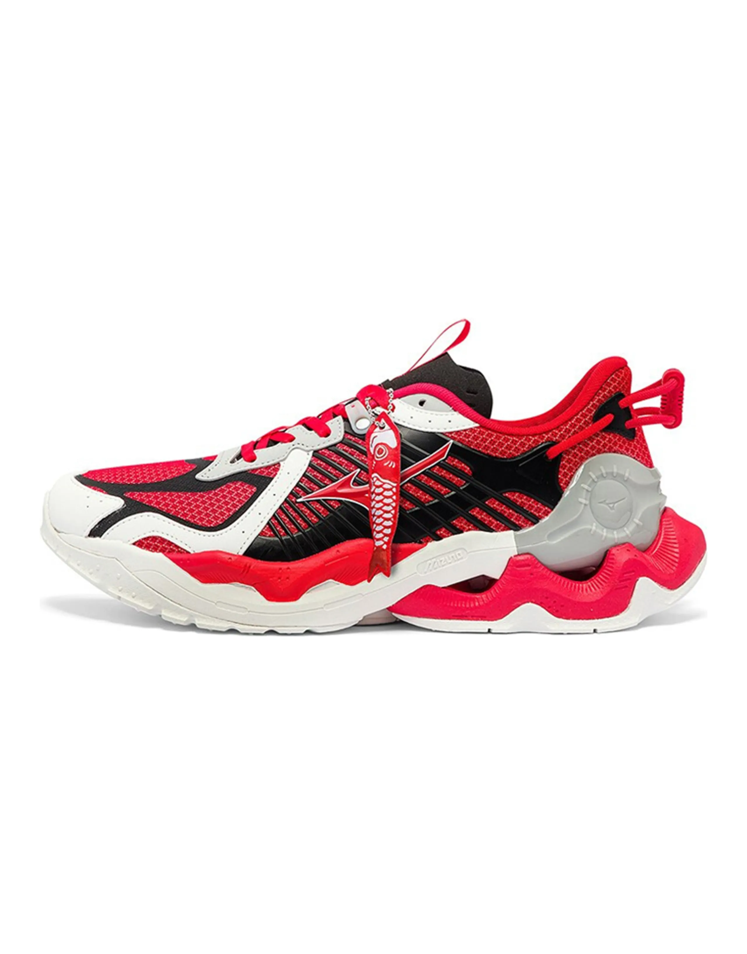 Mizuno KOI 2K Trendy Versatile Cushioning Slip-Resistant Wear-Resistant Breathable Low-Top Casual Shoes Unisex Red Black