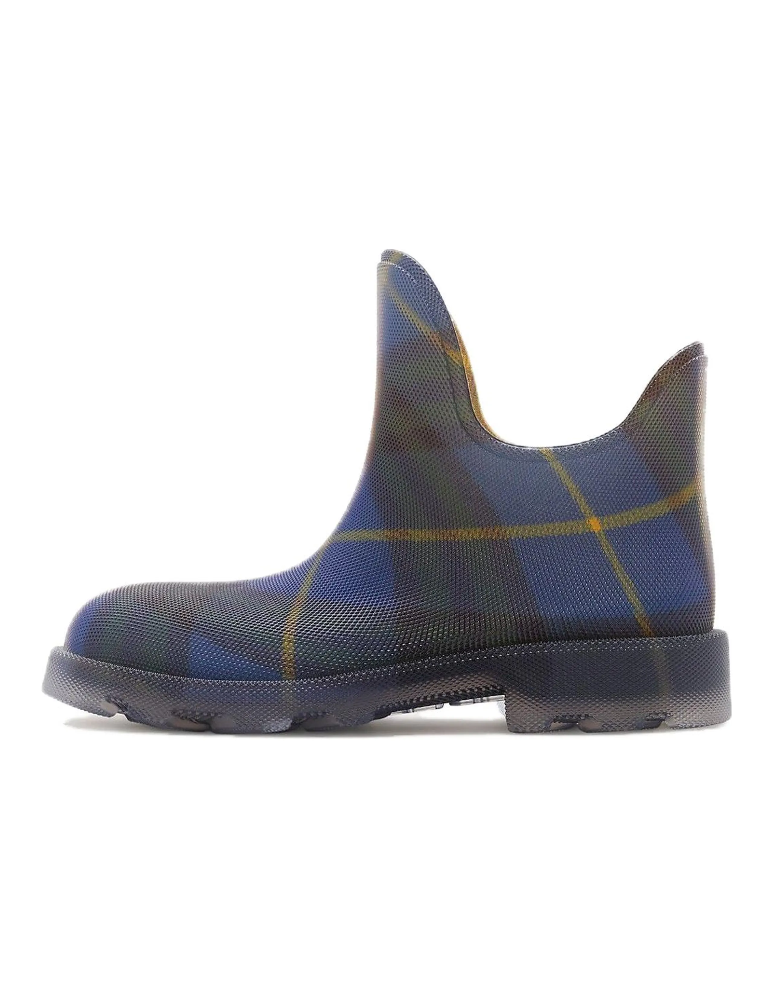 Burberry Marsh Checked Rubber Ankle Boots