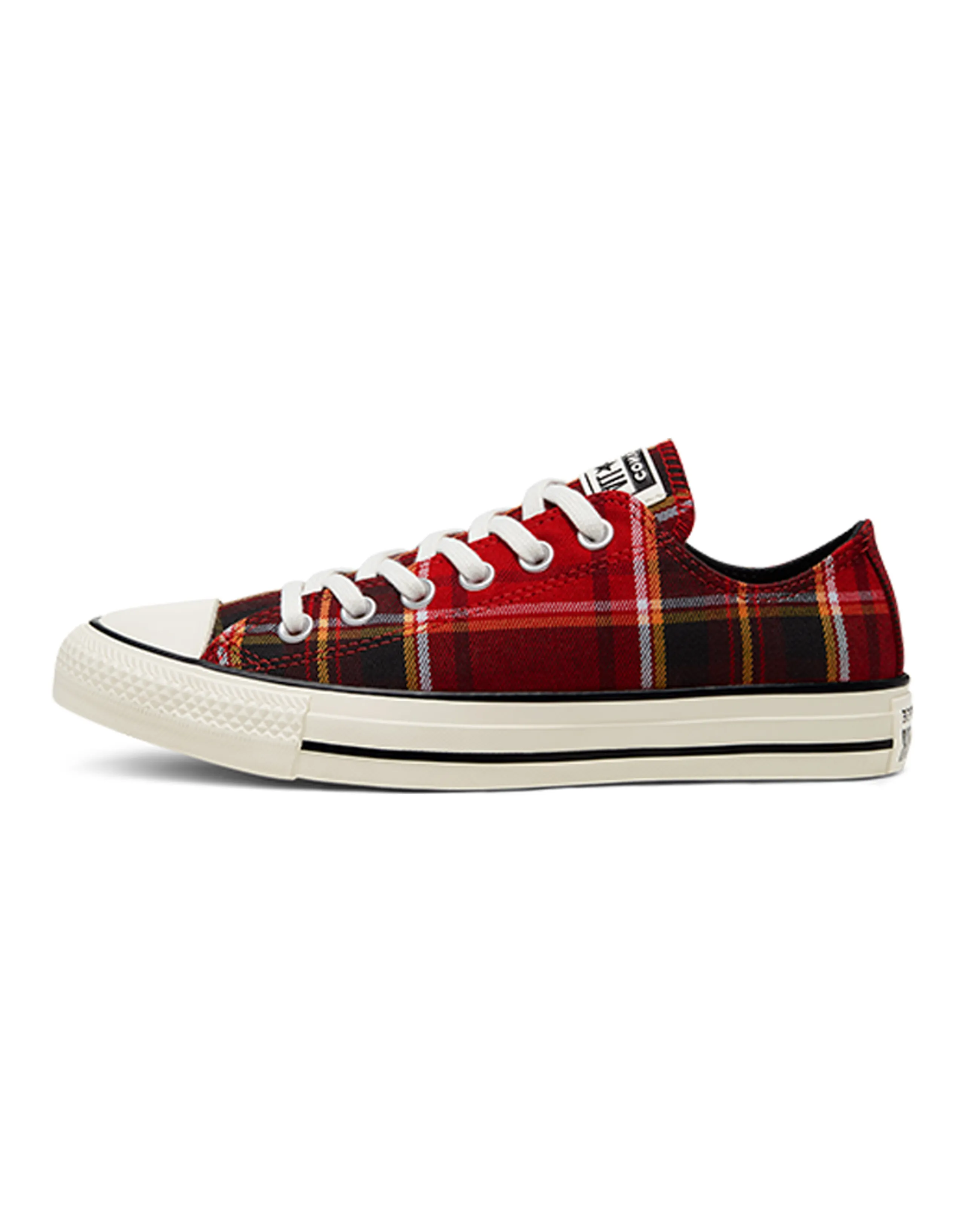 Converse Chuck Taylor All Star Red Plaid Sneakers 'Red Black' Women's