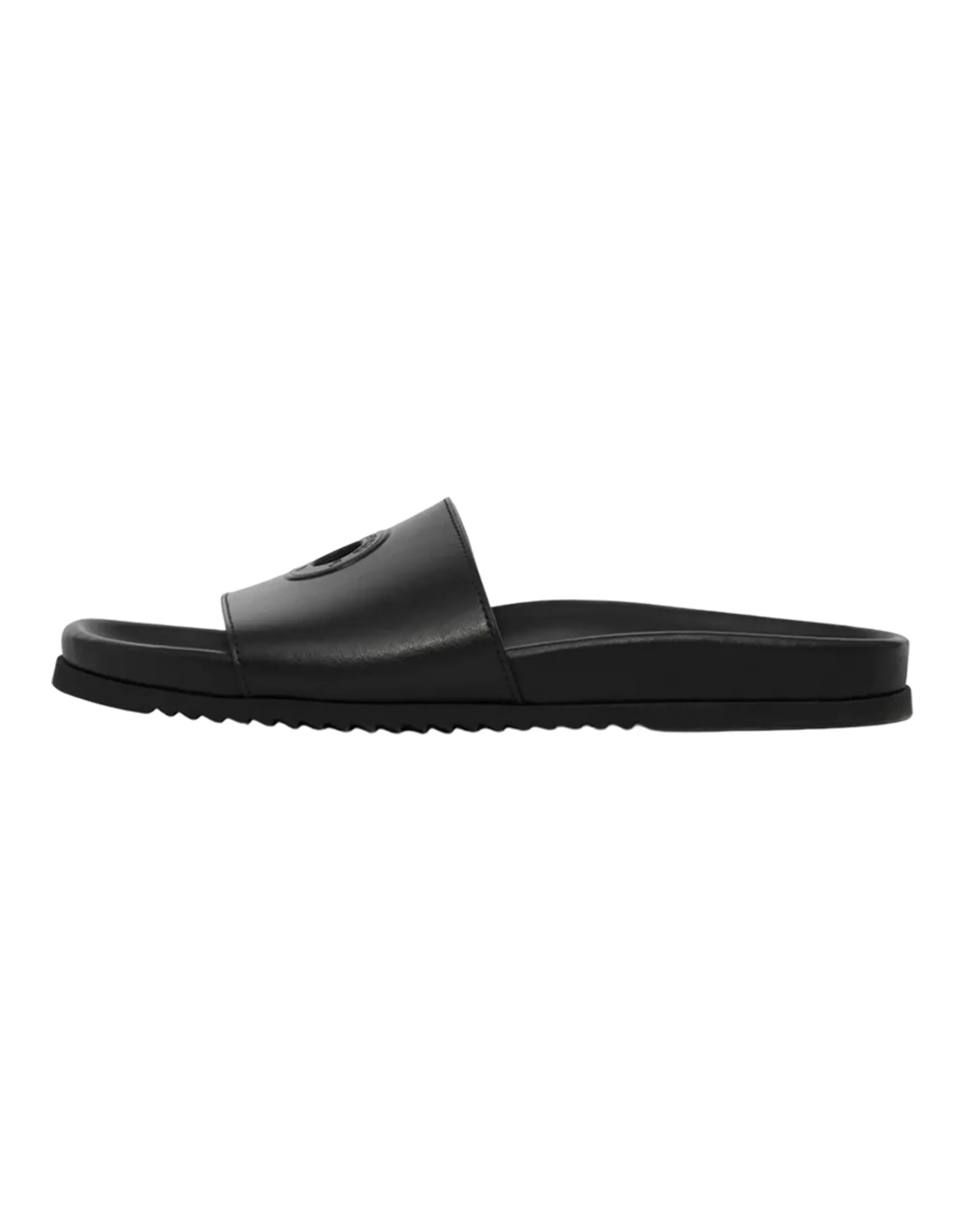 Burberry X Pop Trading Company Melroy Leather Slide Black