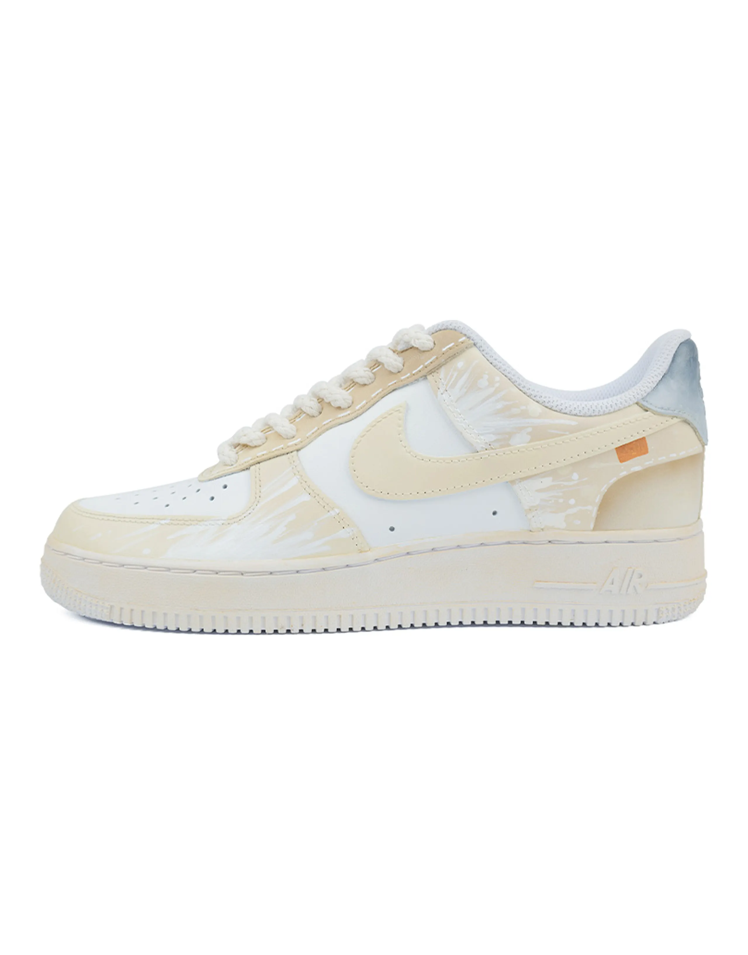 Nike Air Force 1 7 Thermal Coverage Low Top Skateboard Shoes Men's Beige Yellow