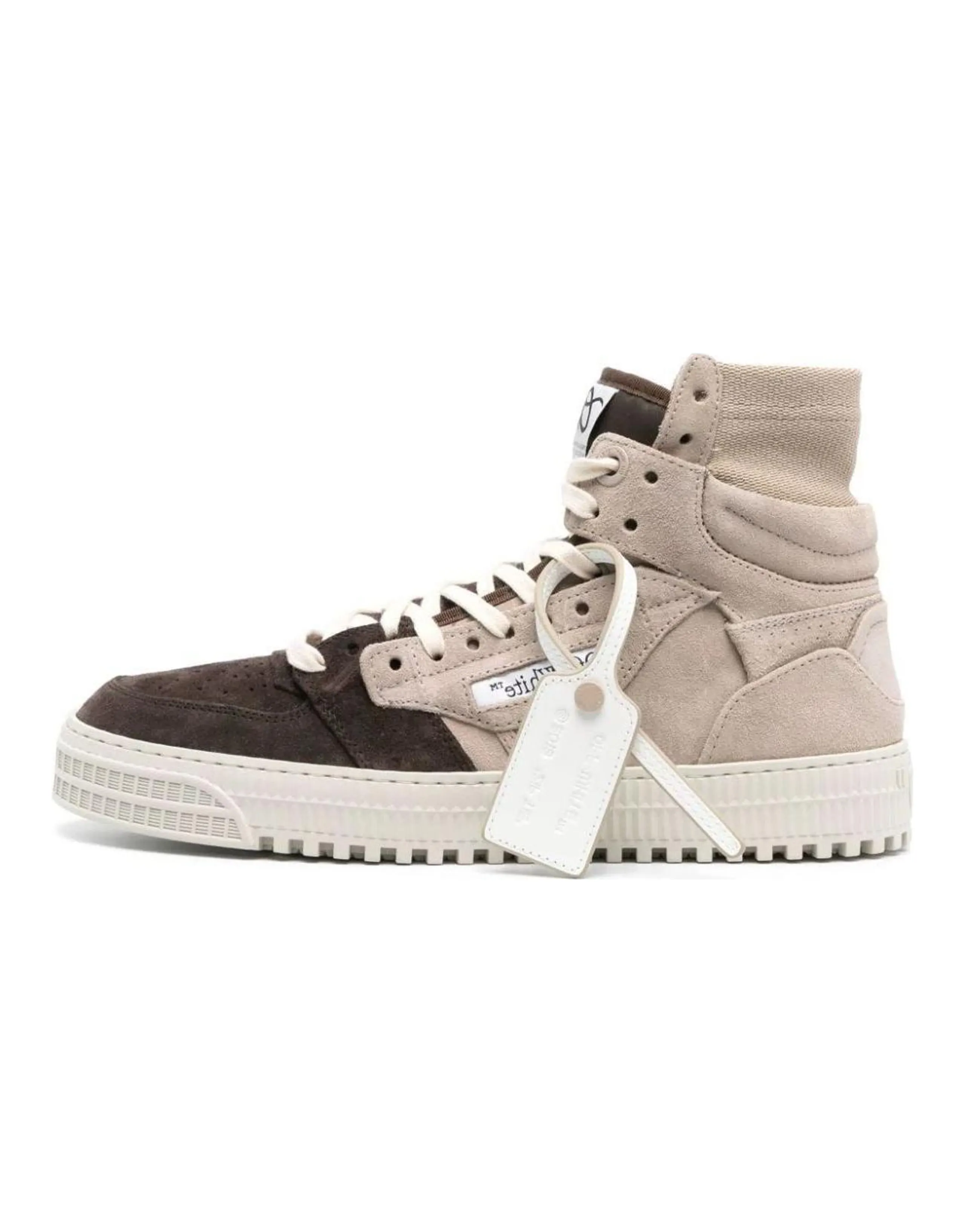OFF-WHITE High-Top Skateboard Shoes Men's Umber Brown