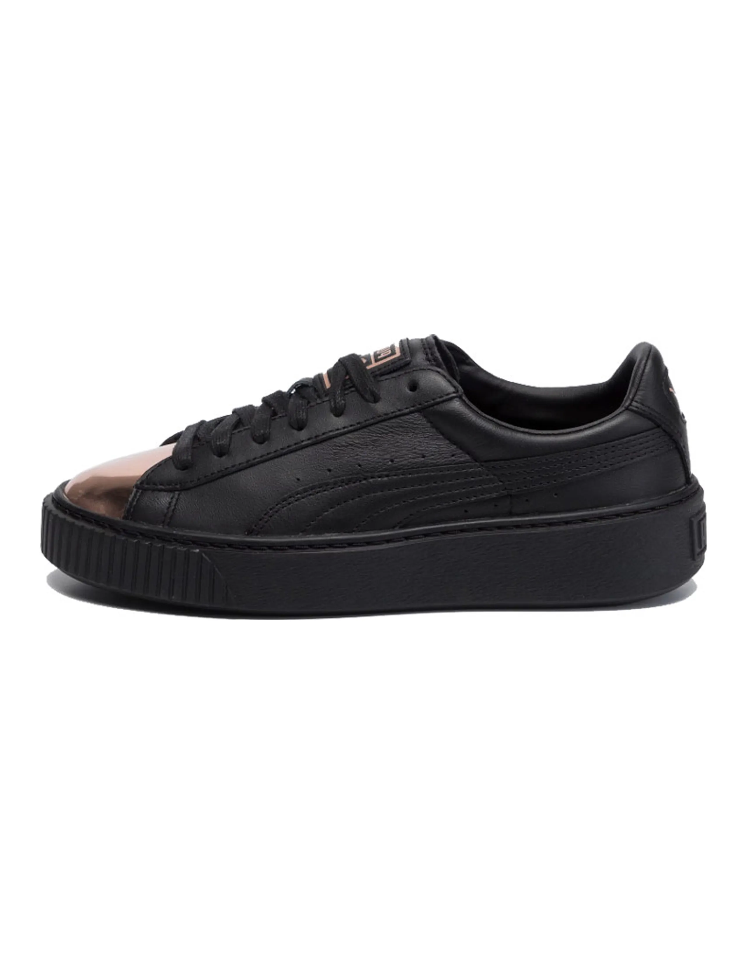 PUMA Basket Platform Metallic PUMA Black Rose Gold Women's