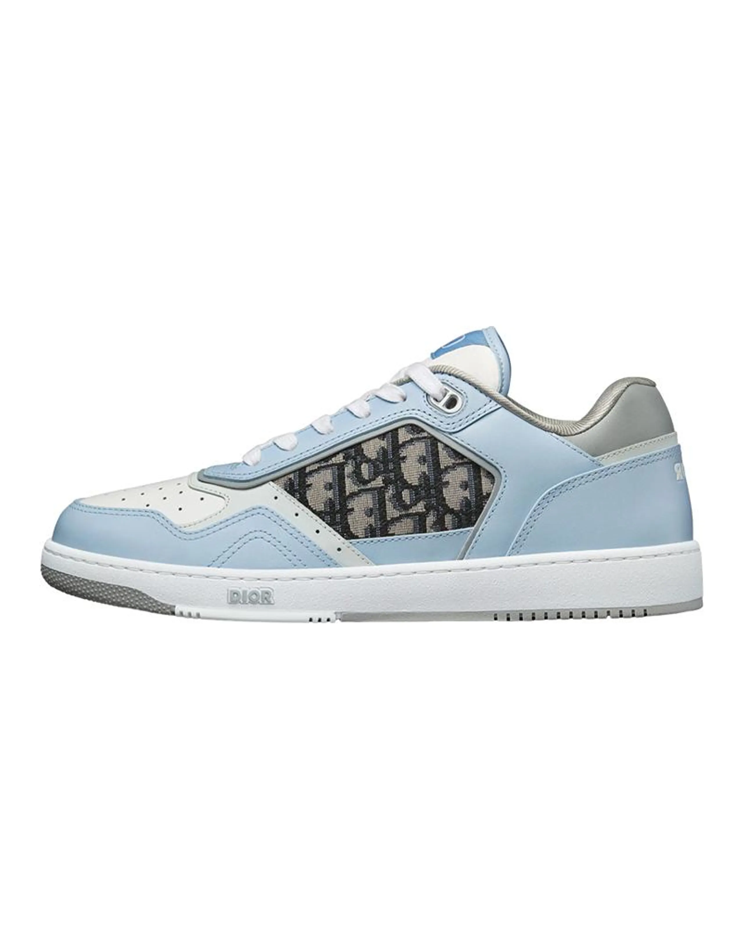 DIOR B27 Low Light Blue White And DIOR Gray Smooth Calfskin With Beige And Black DIOR Oblique Jacquard
