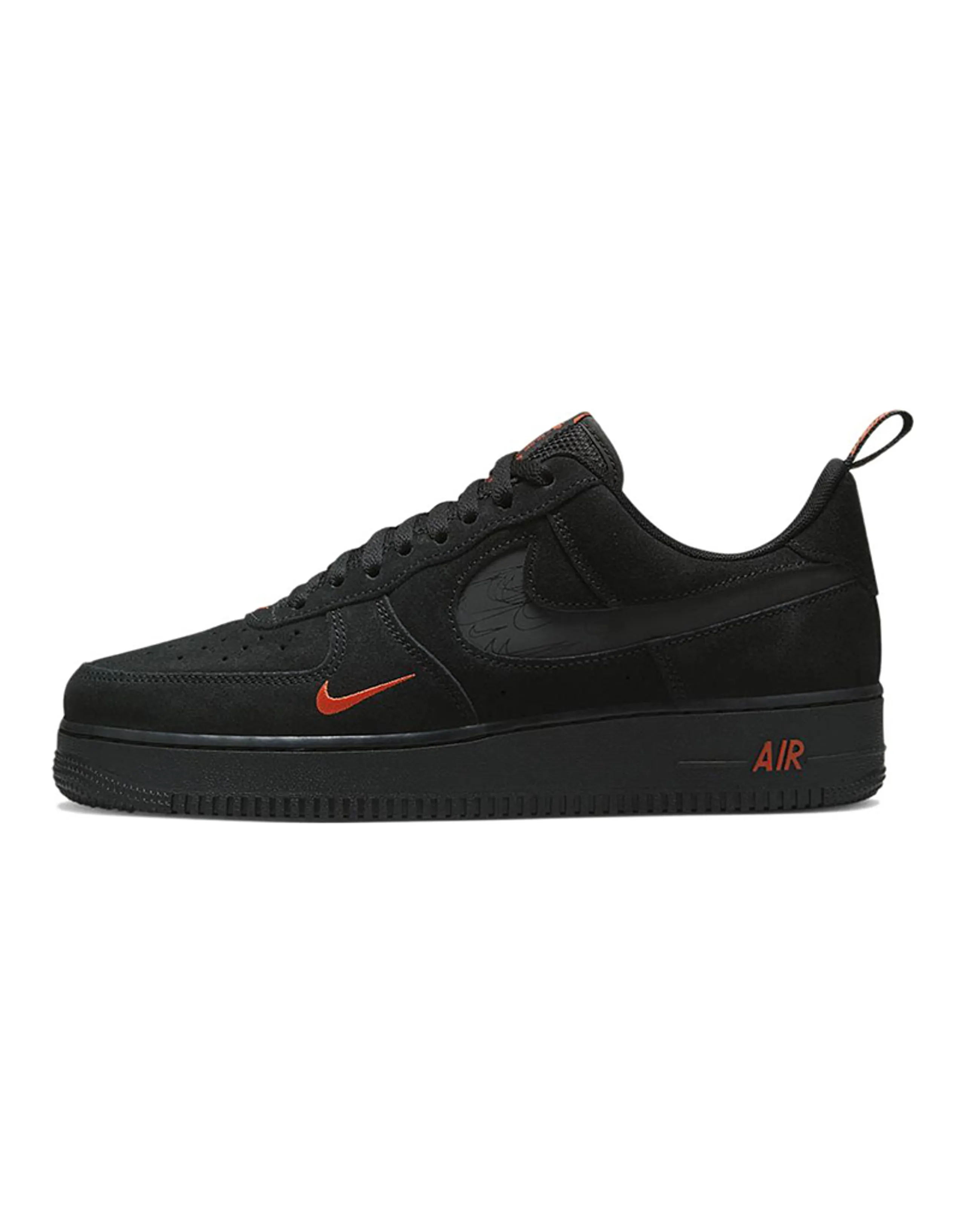 Nike Air Force 1 Low Multi Swoosh Black Crimson