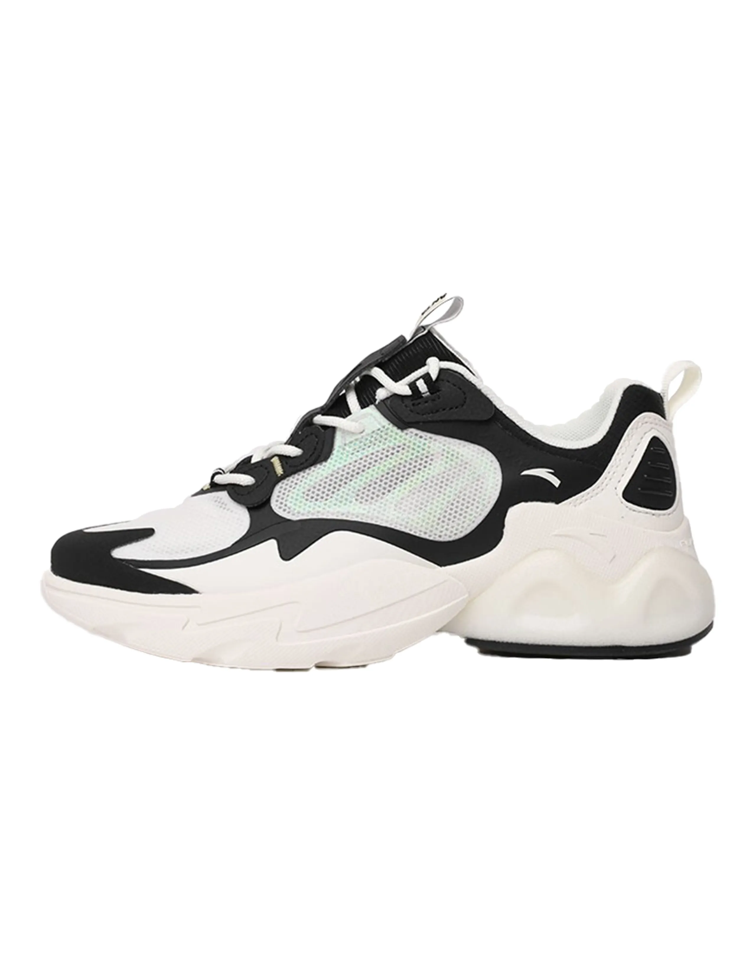 Anta Millennium 2.0 Cushioning Anti-Slip Wear-Resistant Breathability Low-Top Chunky Sneakers Women's Black White