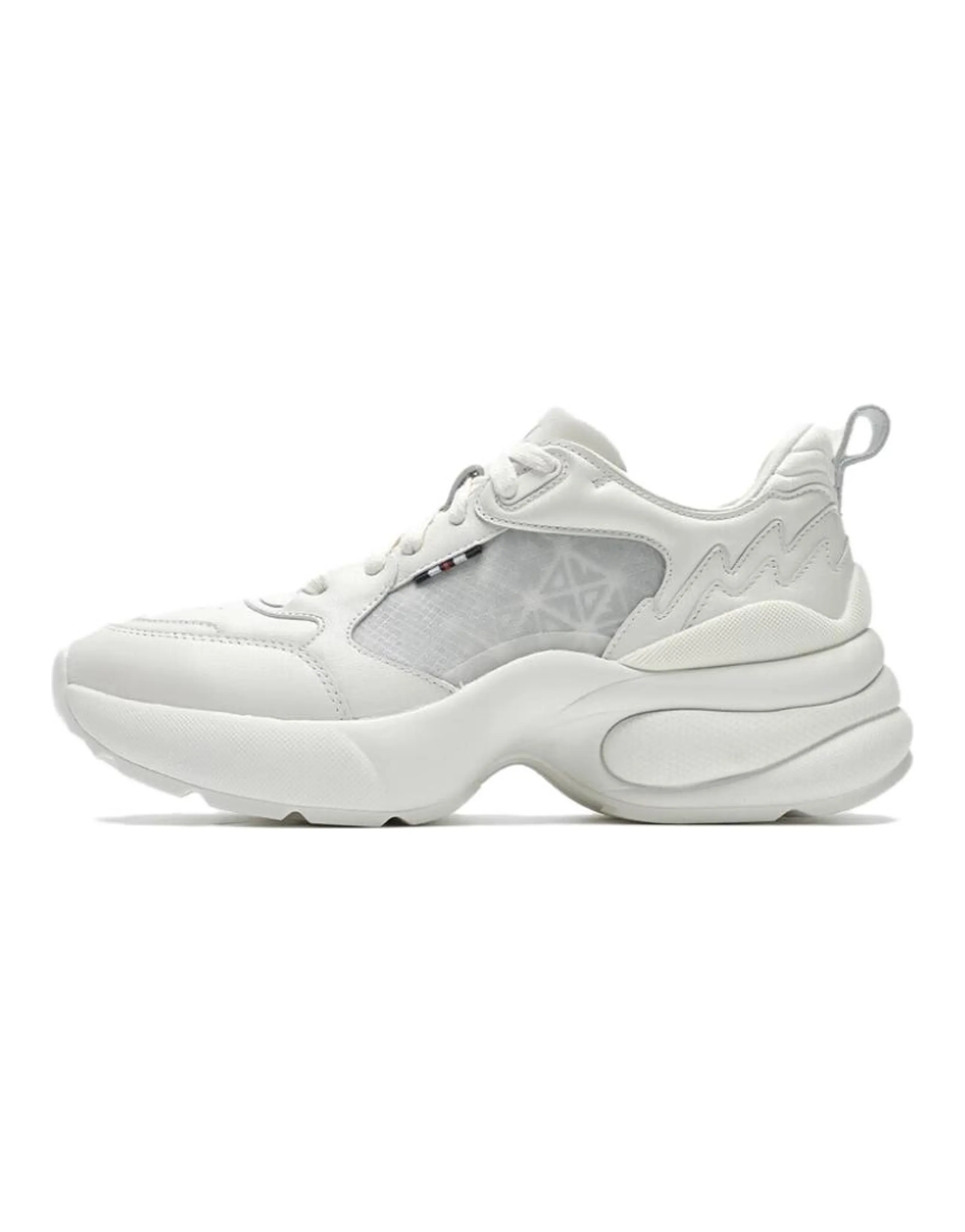 FILA Drop Anti-Slip Wear-Resistant Low-Top Chunky Sneakers Women's Snow White