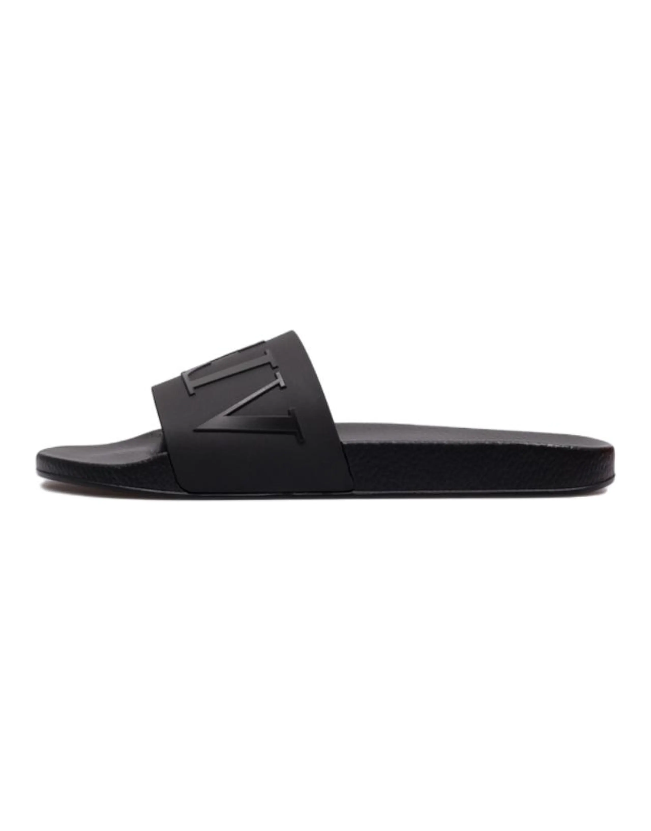 Valentino Vltn Rubber Slide Sandal Black
