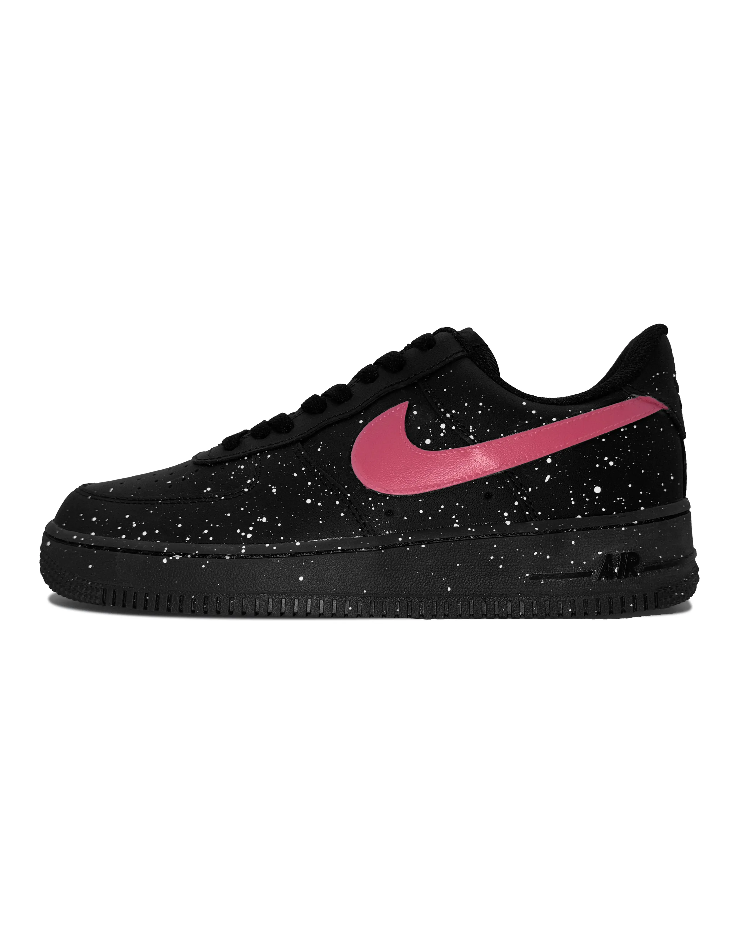 Nike Air Force 1 Skateboard Shoes Unisex Low-Top Black Pink/White