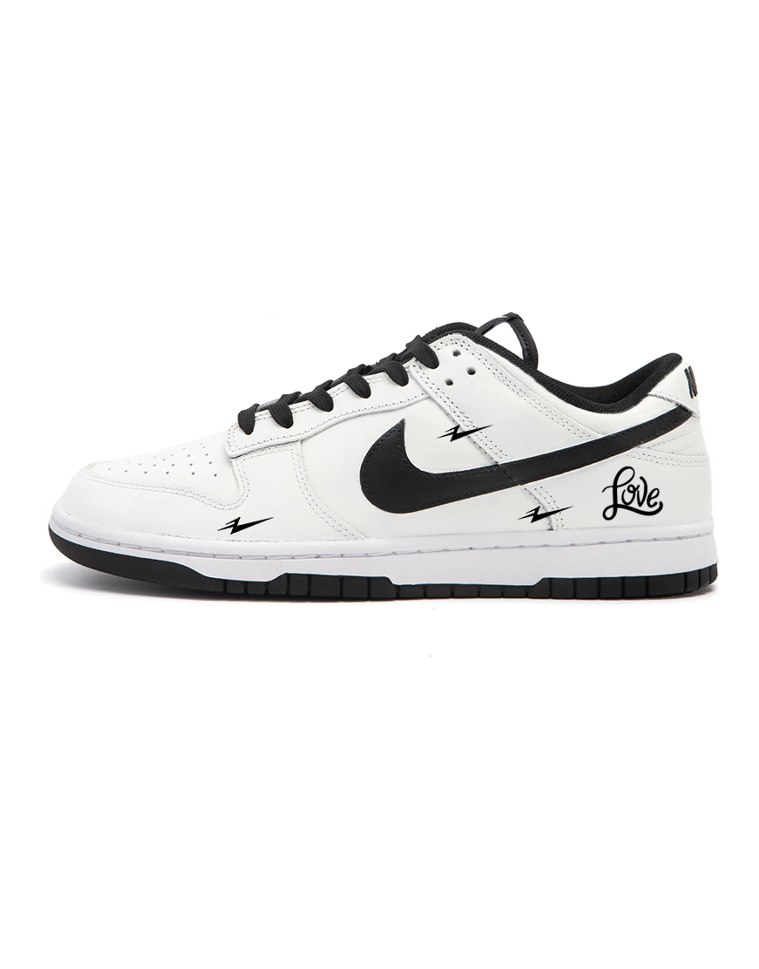 Nike Dunk Anti-Slip Wear-Resistant Low-Top Skateboard Shoes Unisex Black