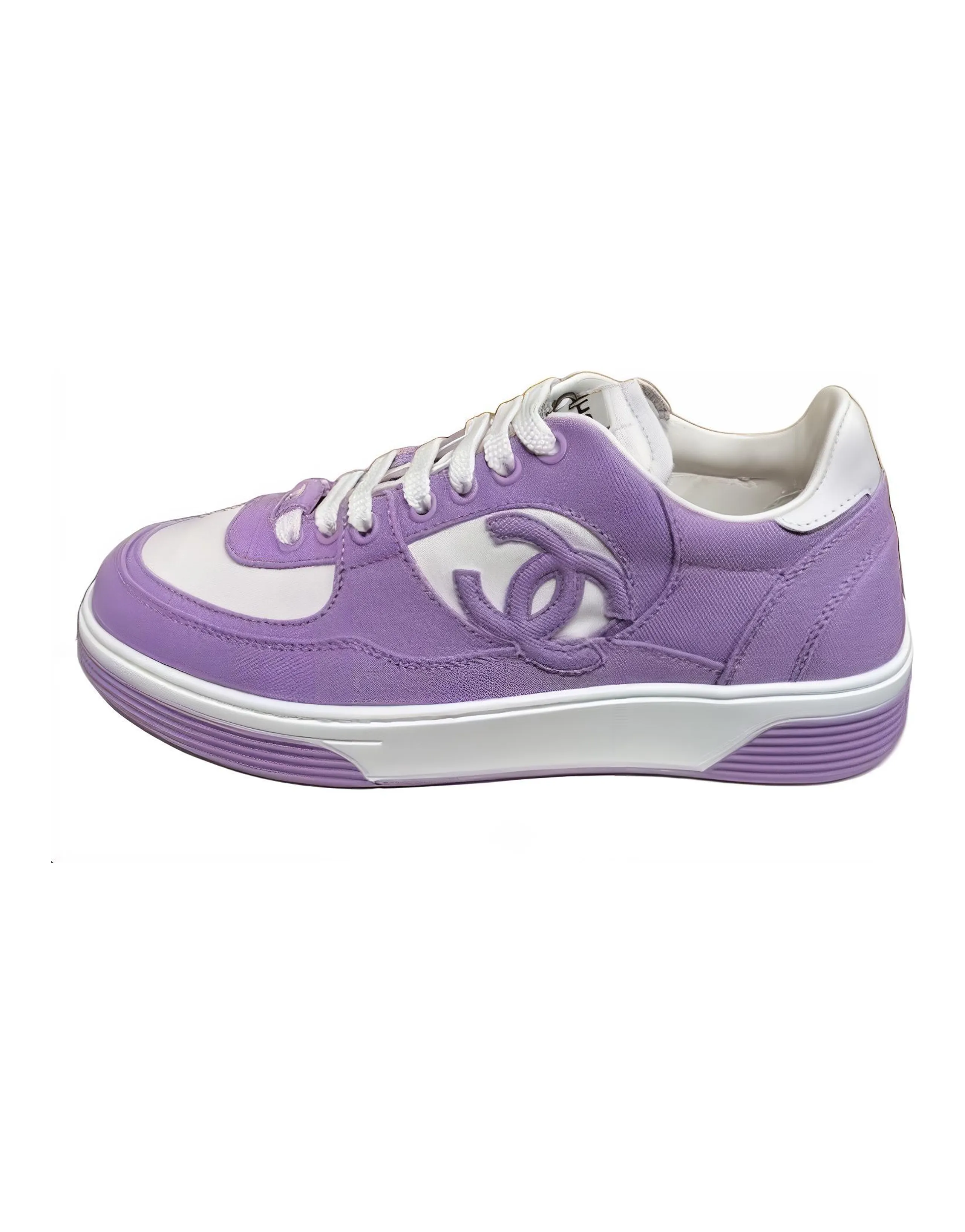 CHANEL Low-Top Skateboard Shoes Women's Light Purple