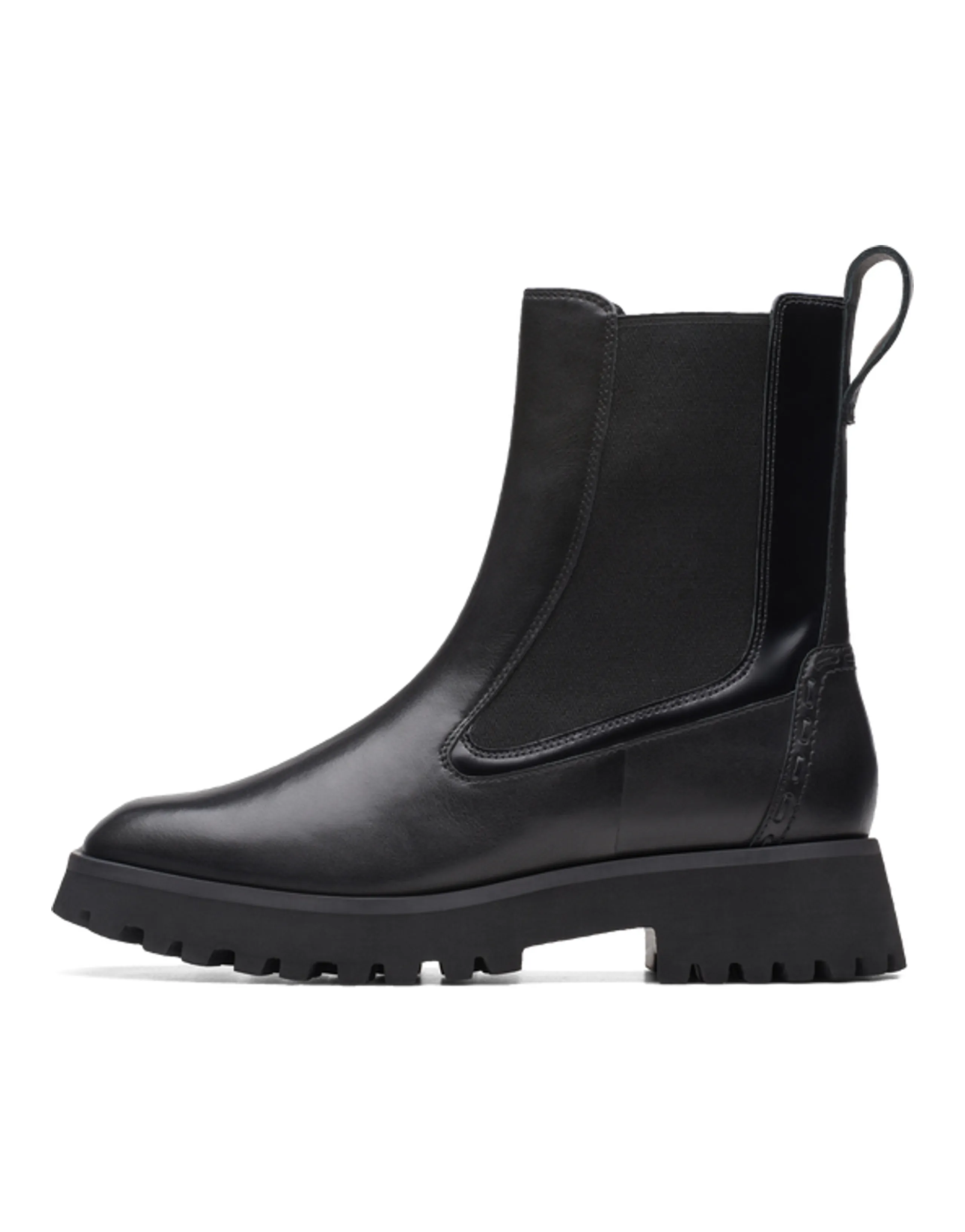 Clarks Short Chelsea Boots Women's Black