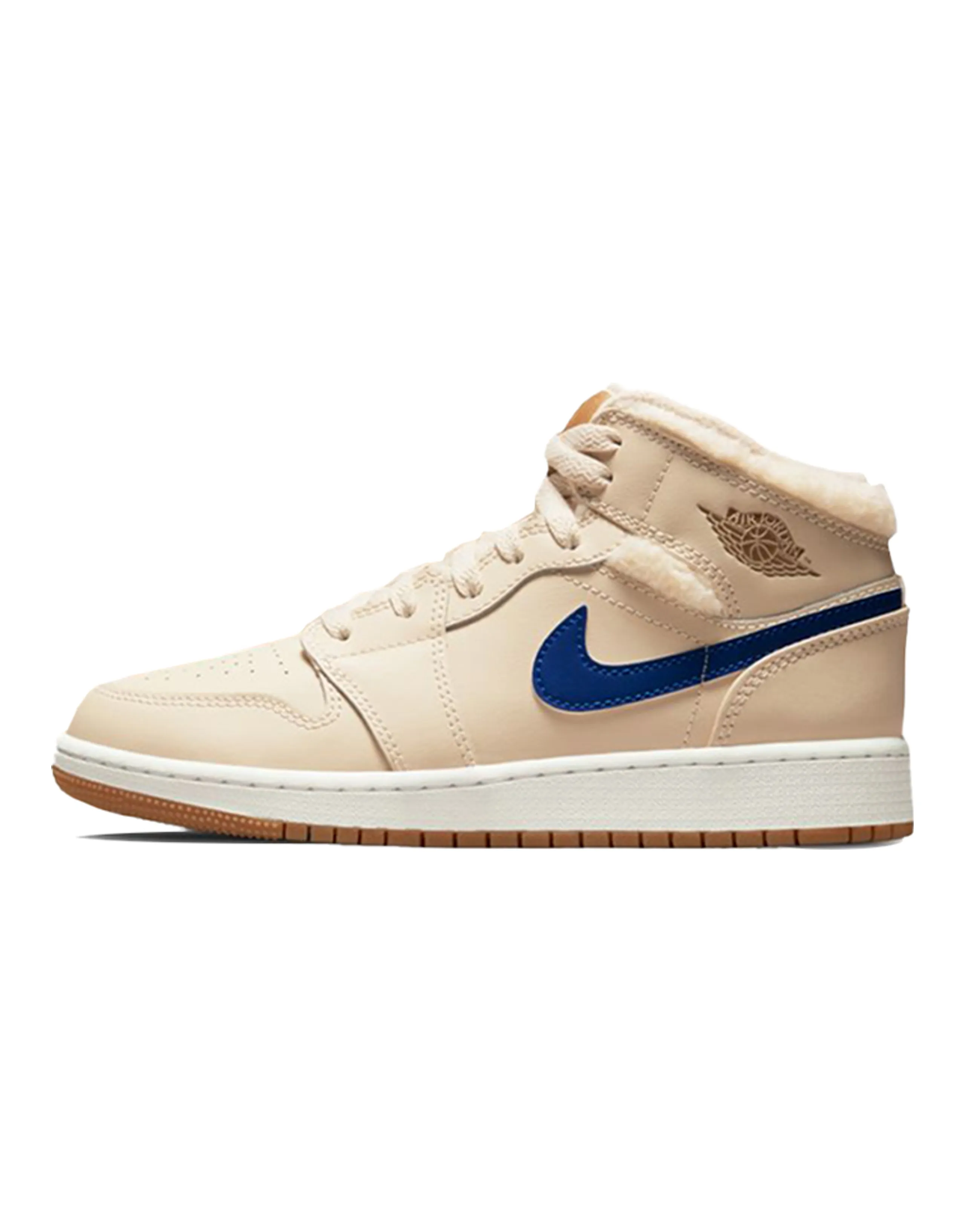 Jordan 1 Mid Utility Fleece Pearl White GS