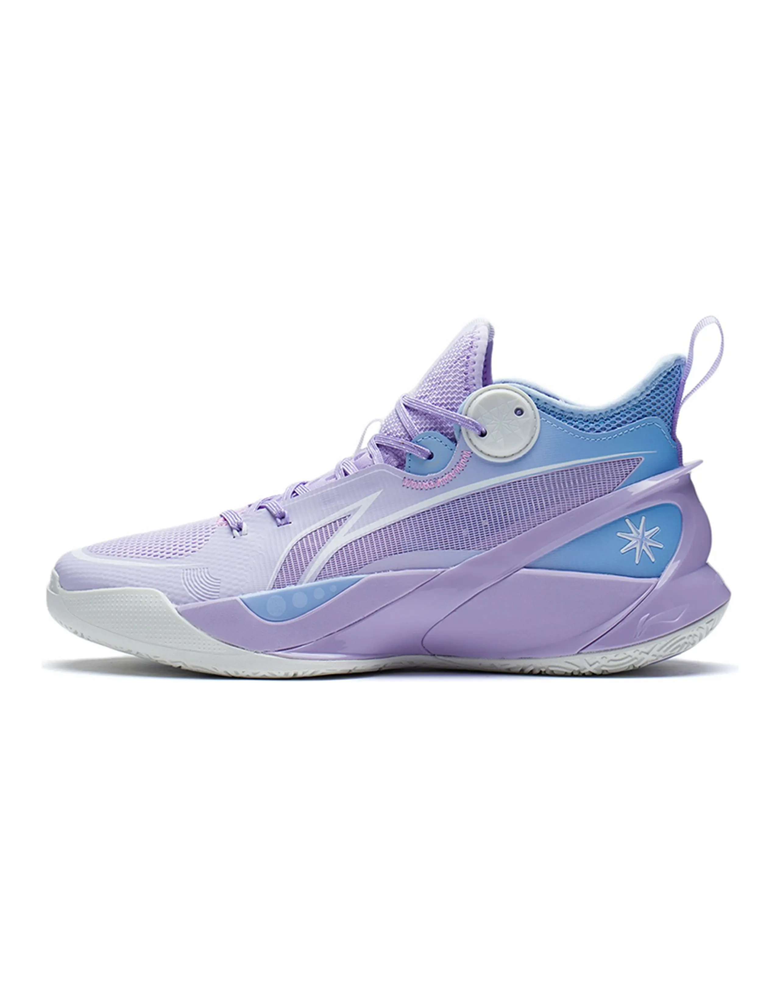 LINING SONIC 10 Basketball Shoes Men Mid-Top Lilac/New Aurora Blue