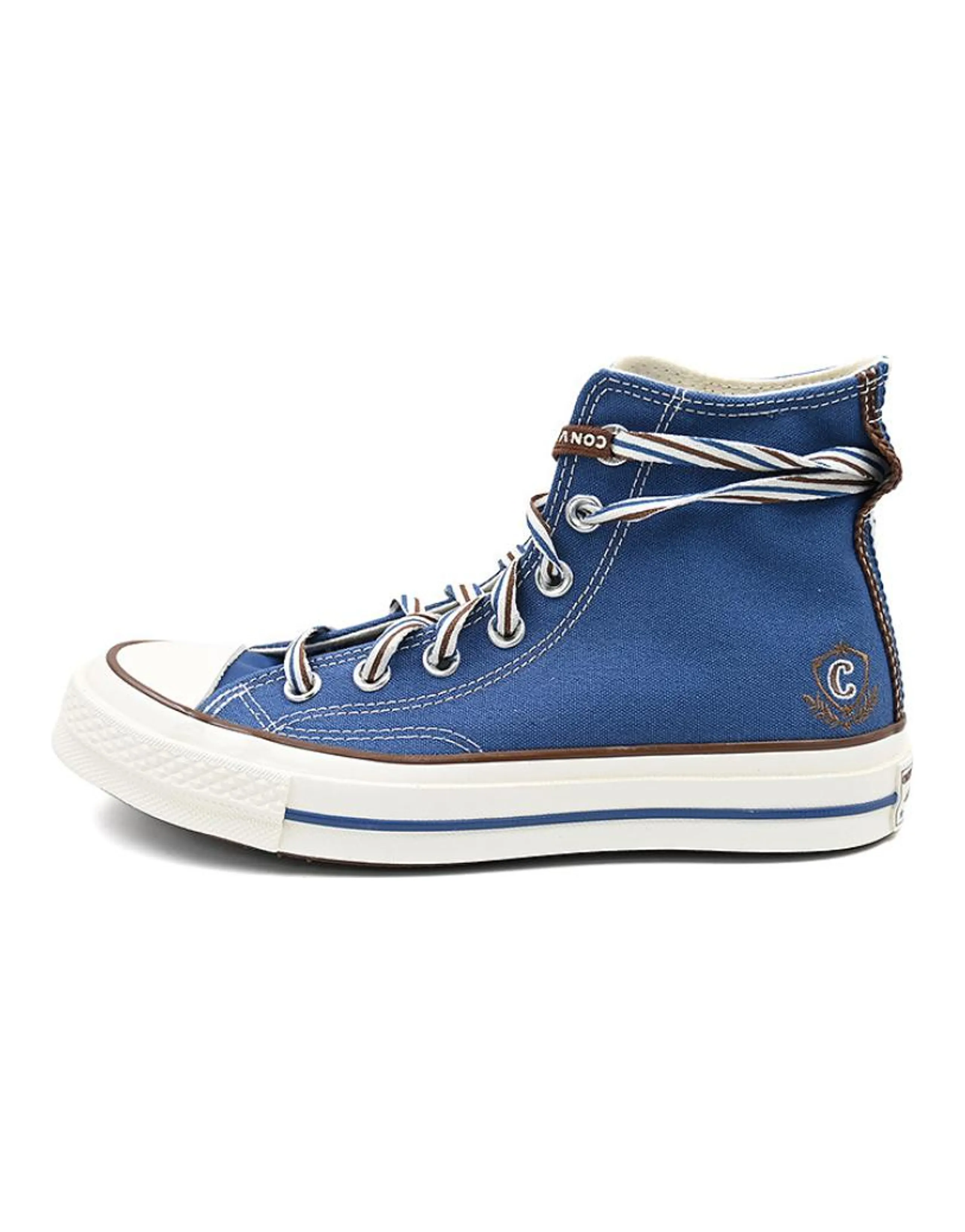 Converse Anti-Slip Wear-Resistant High-Top Canvas Shoes Unisex Blue