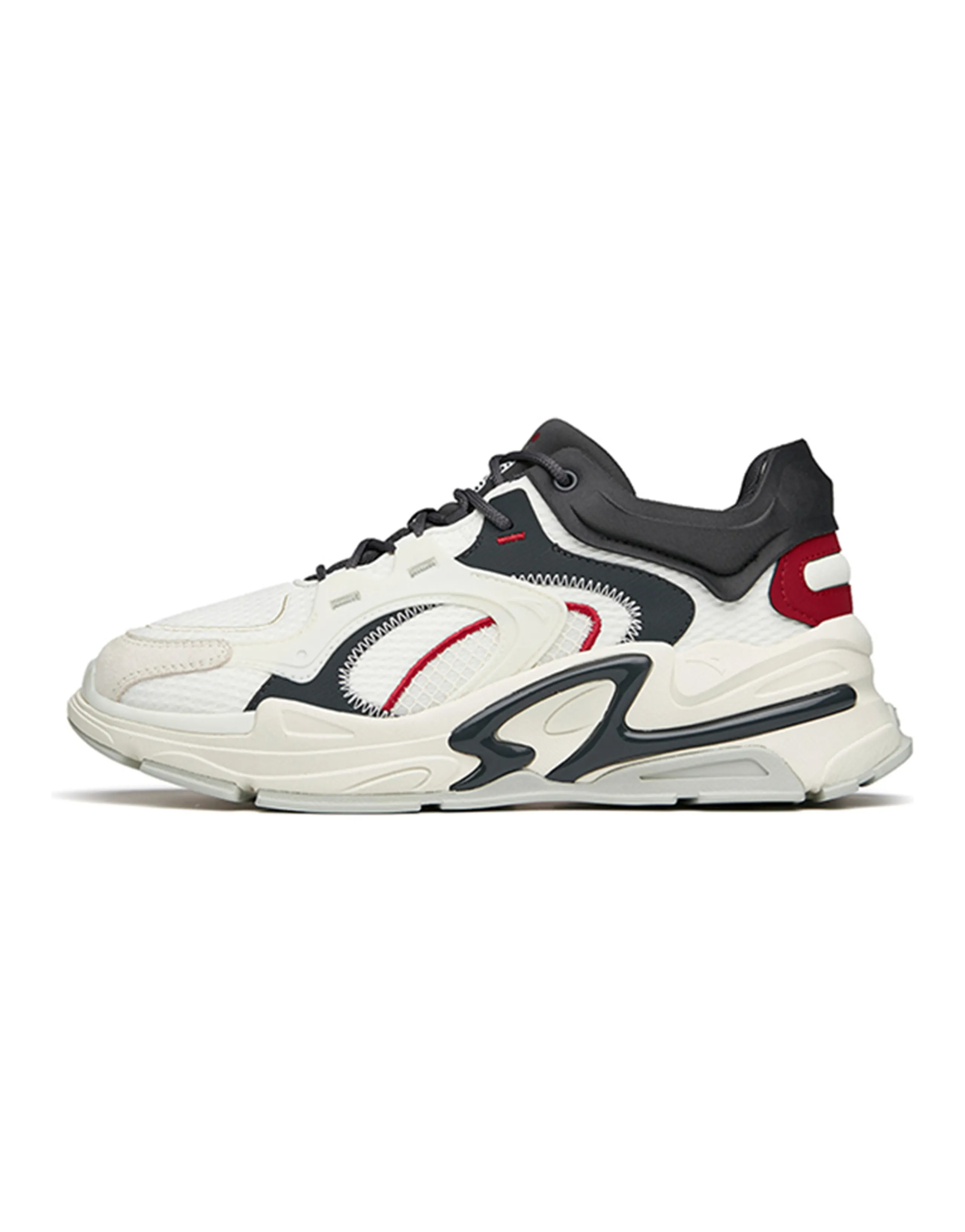 Anta Life Collection Cushioning Wear-Resistant Low-Top Casual Shoes Men's White Red Black