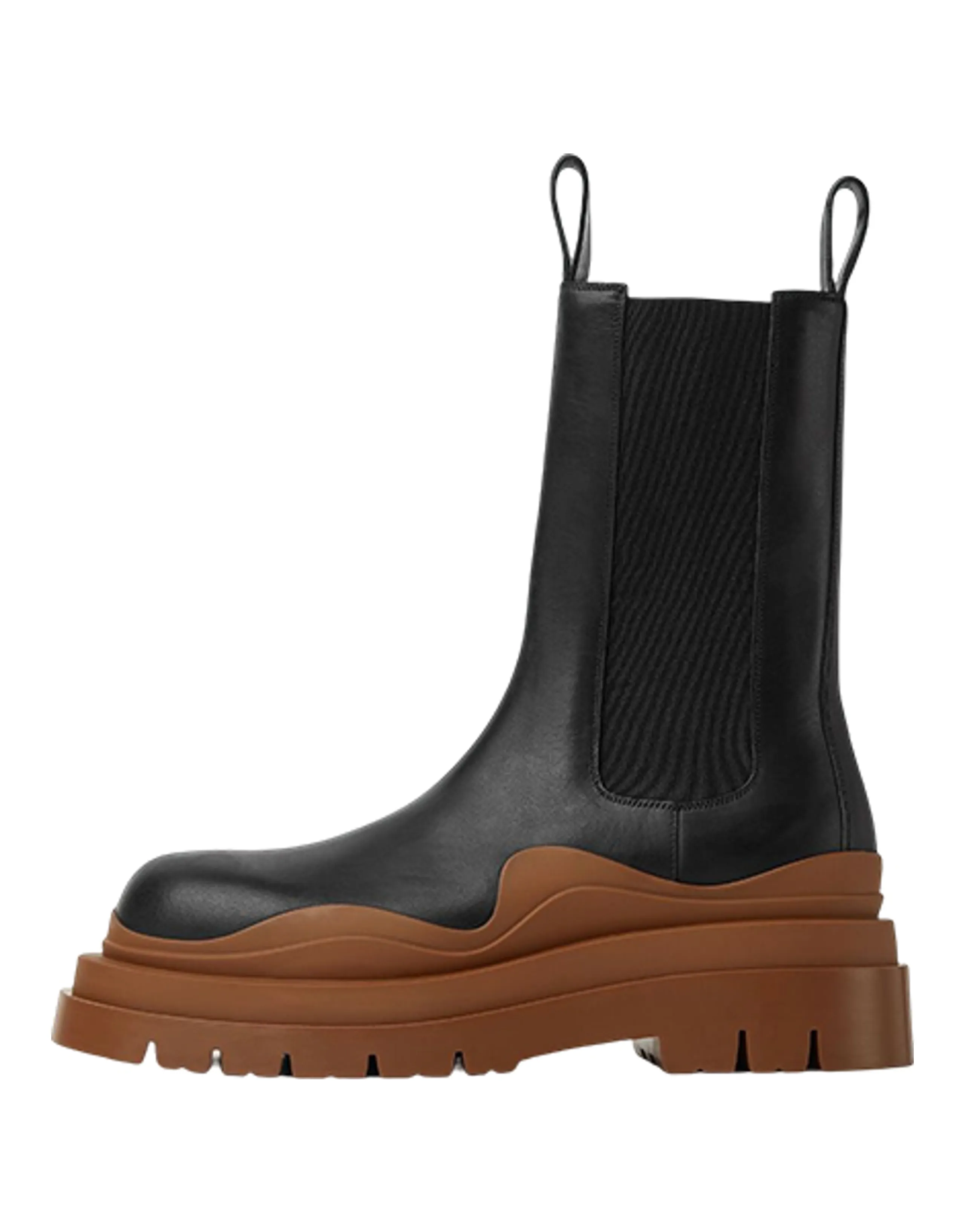 Bottega Veneta Tire Short Chelsea Boots Men's Black